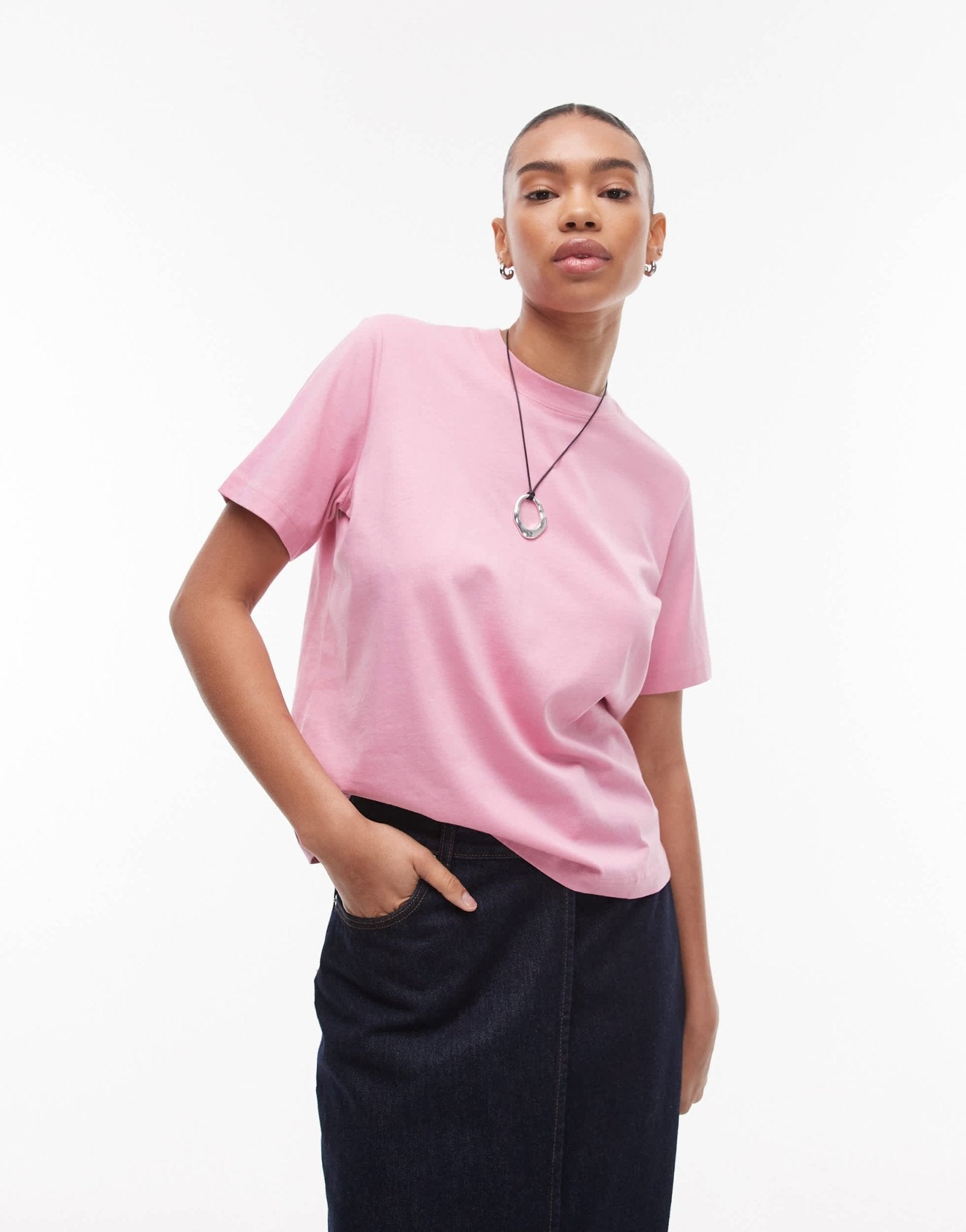 & Other Stories relaxed short sleeve t-shirt in pink - ASOS Sample Sale