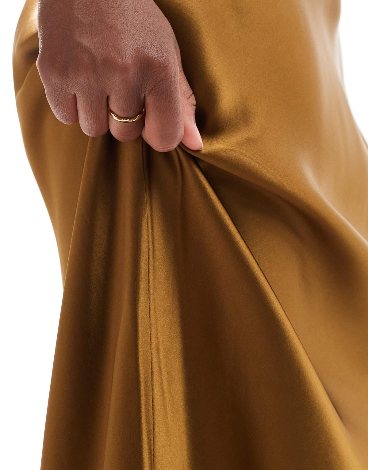 & Other Stories satin maxi skirt in brown - ASOS Sample Sale
