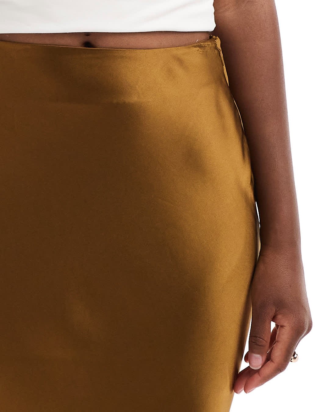 & Other Stories satin maxi skirt in brown - ASOS Sample Sale