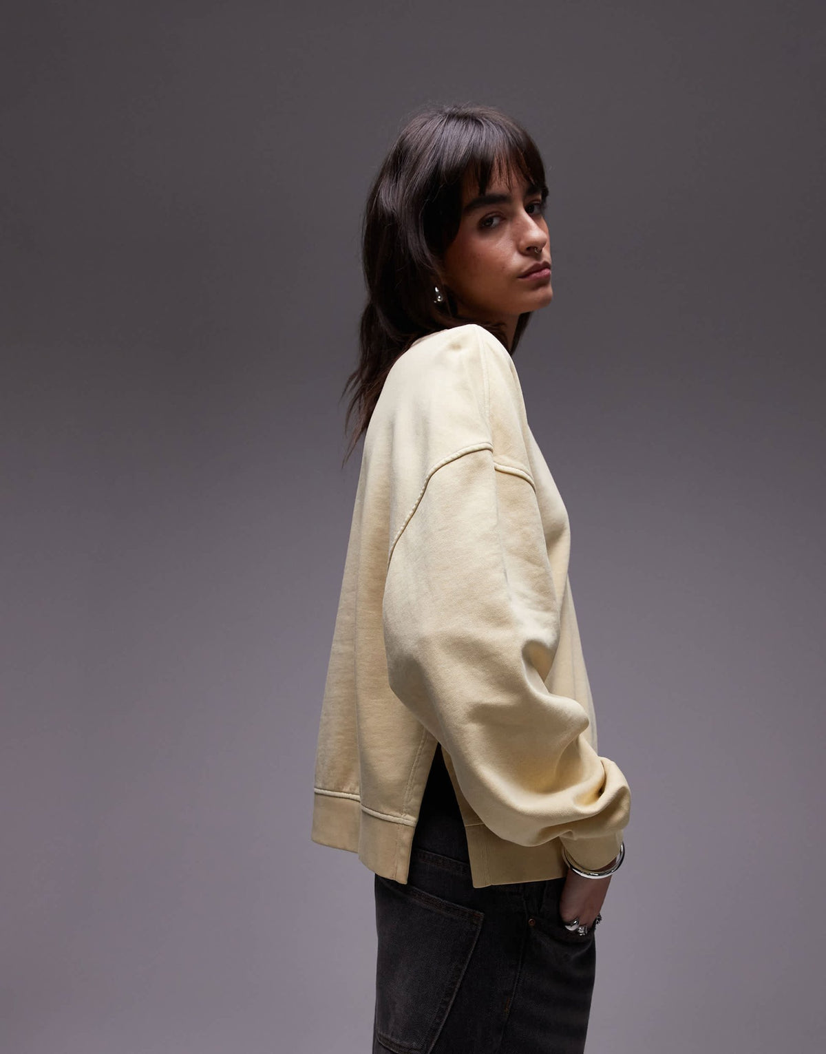 & Other Stories sweatshirt in light yellow - ASOS Sample Sale