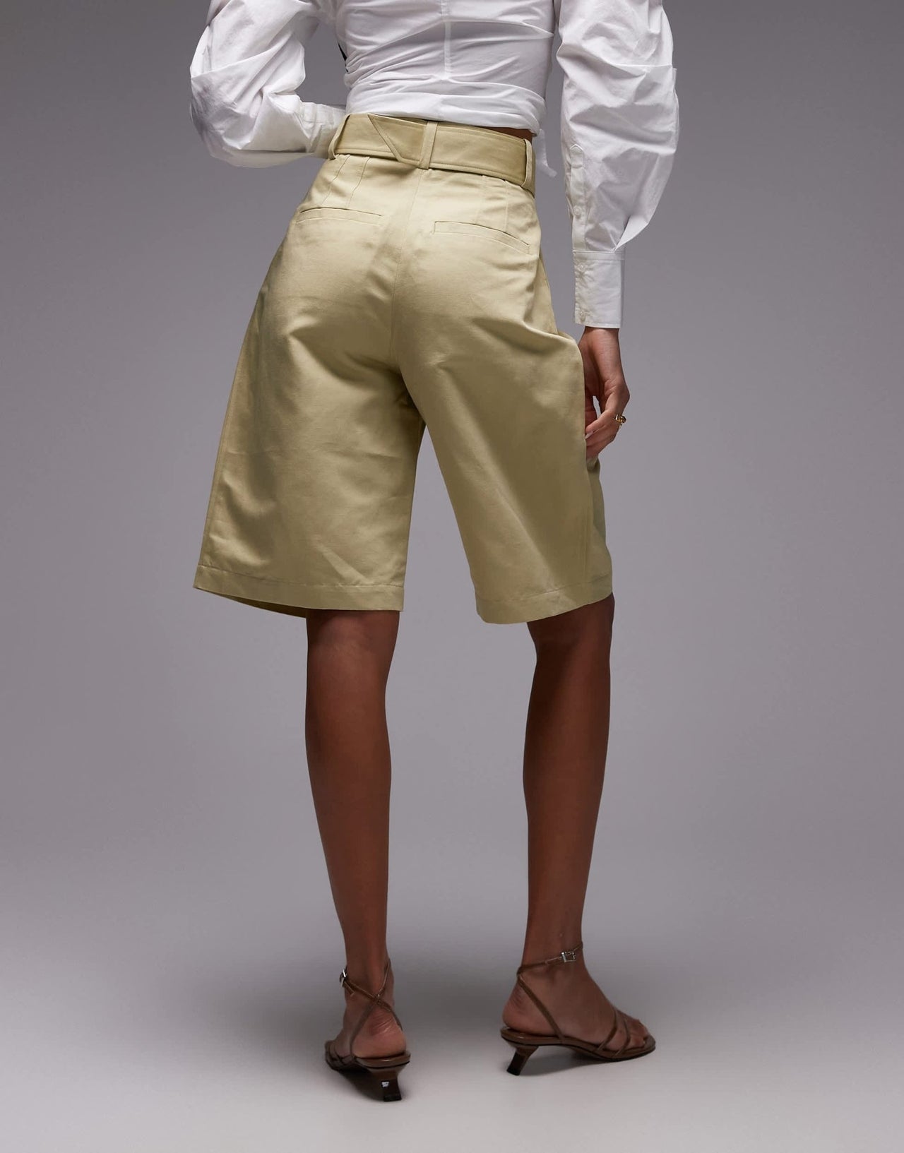 & Other Stories tailored bermuda shorts in light yellow - ASOS Sample Sale