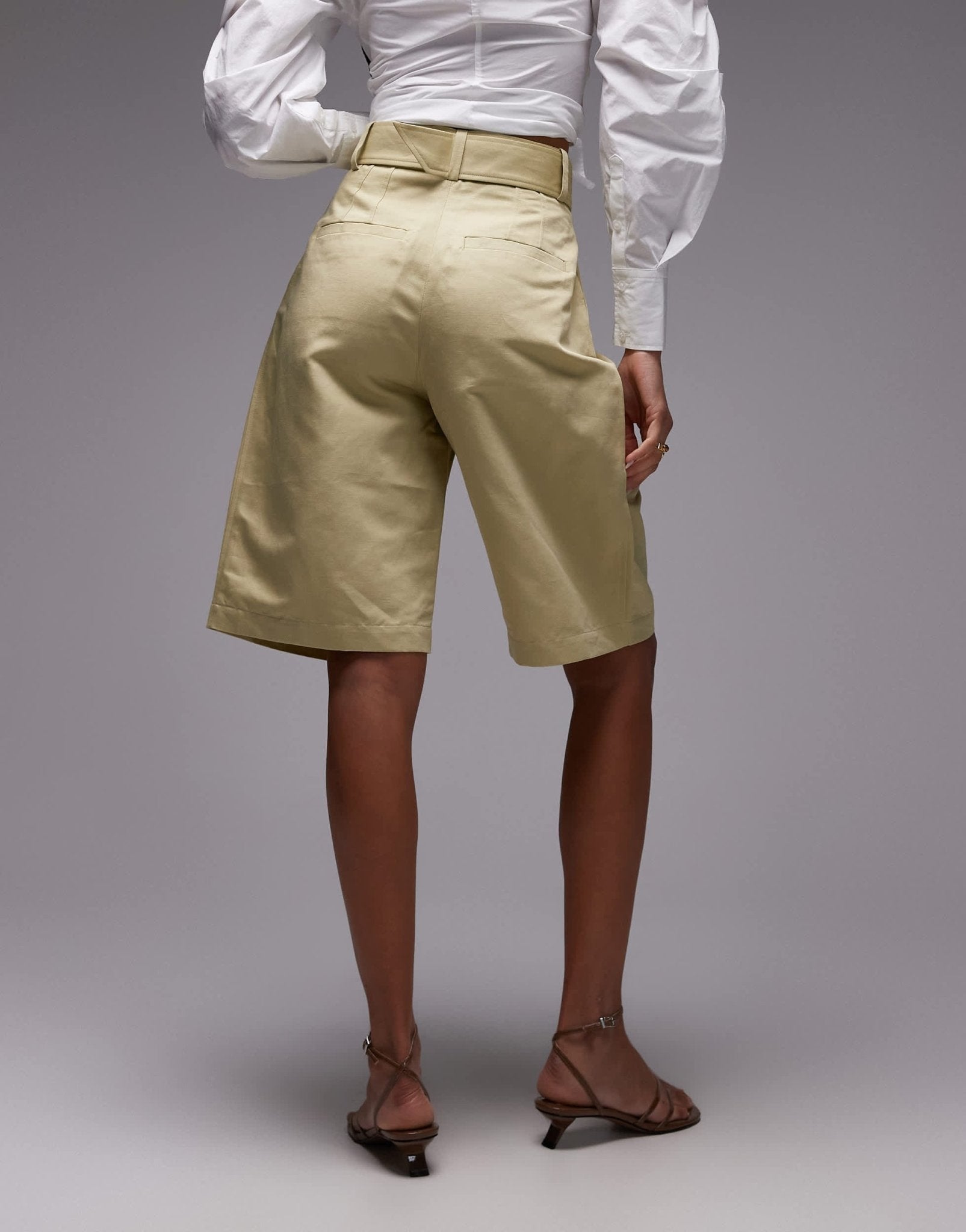 & Other Stories tailored bermuda shorts in light yellow - ASOS Sample Sale