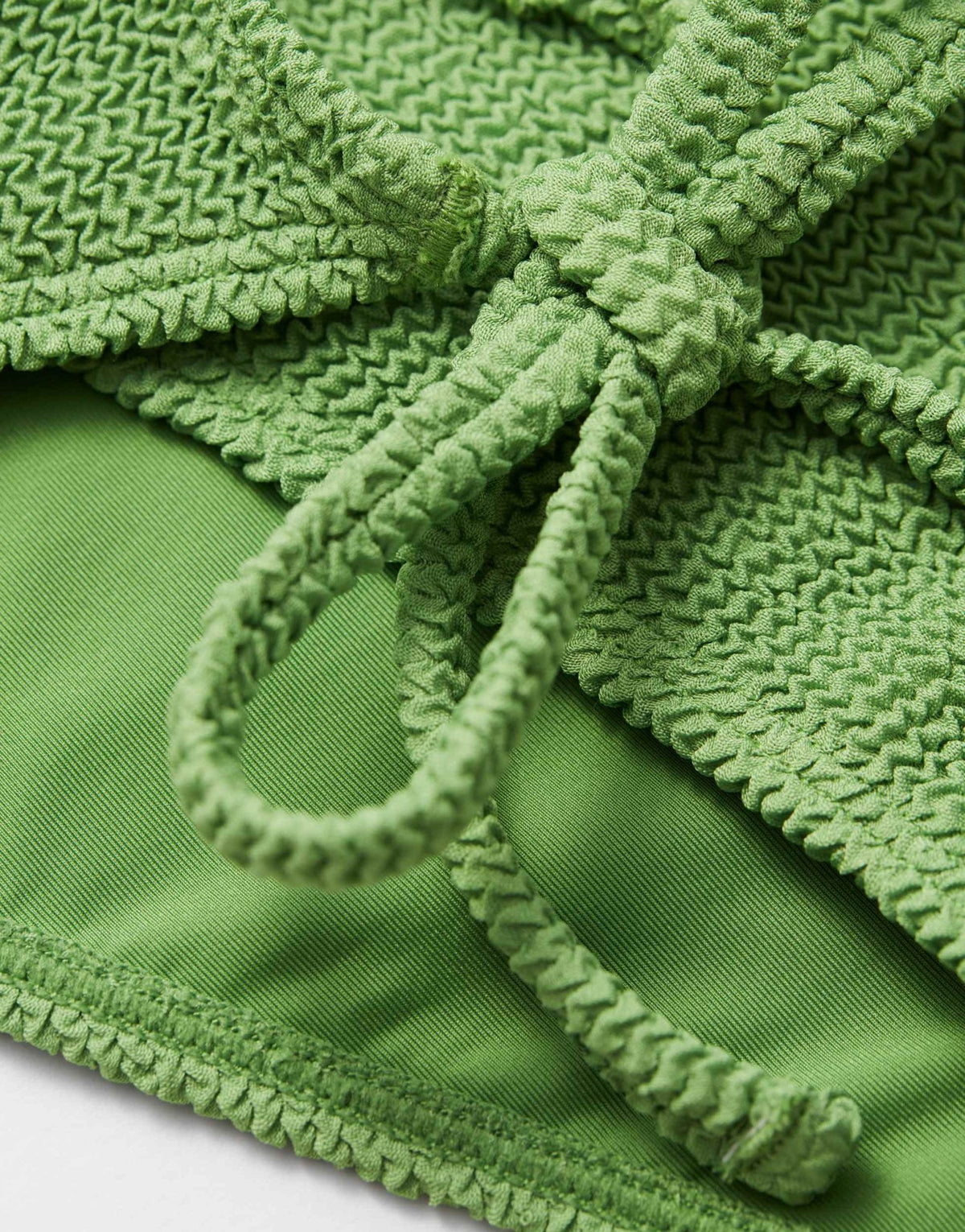 & Other Stories textured crinkle side tie bikini bottom in green - ASOS Sample Sale