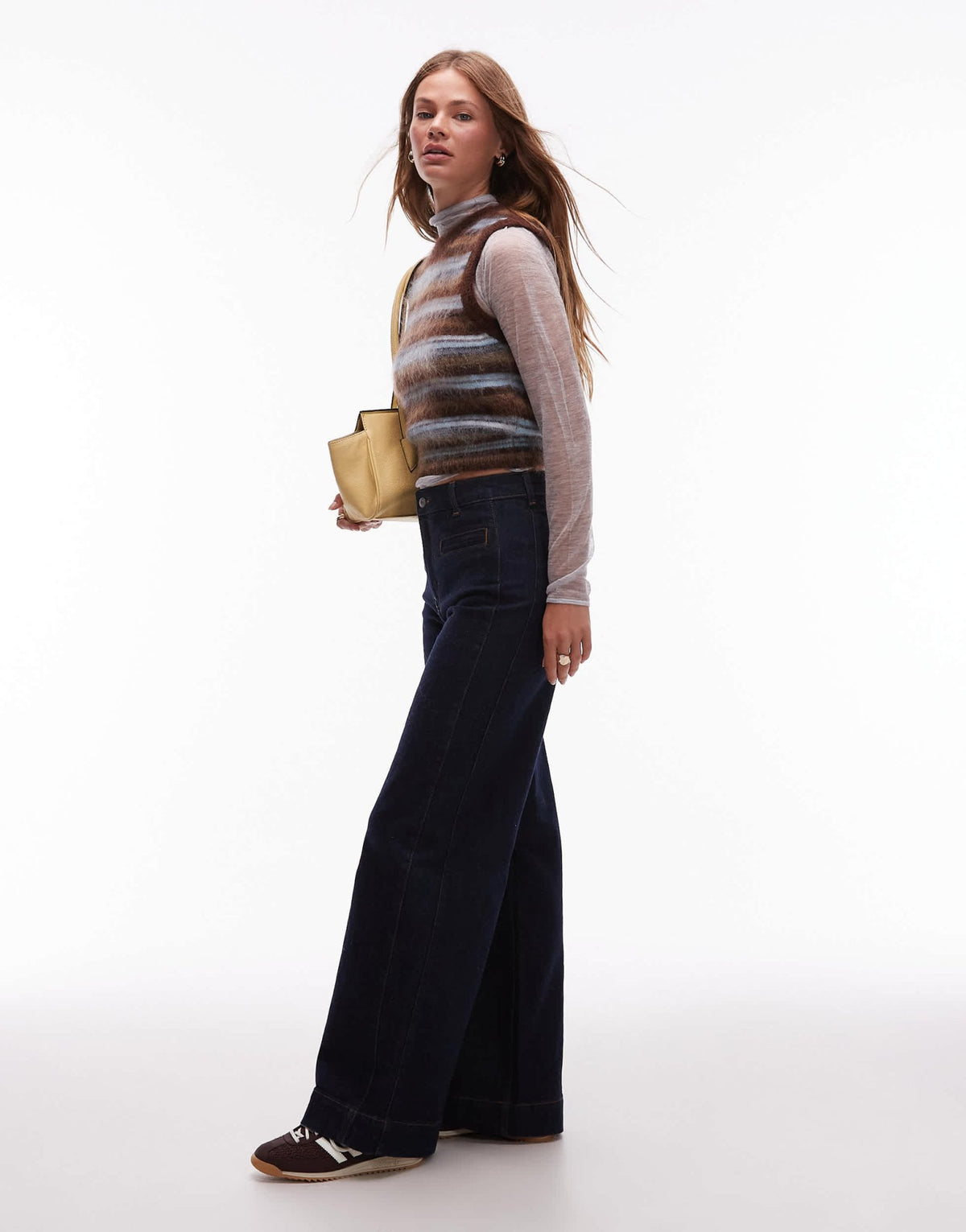 & Other Stories wide leg jeans with jet pockets in dark wash blue - ASOS Sample Sale