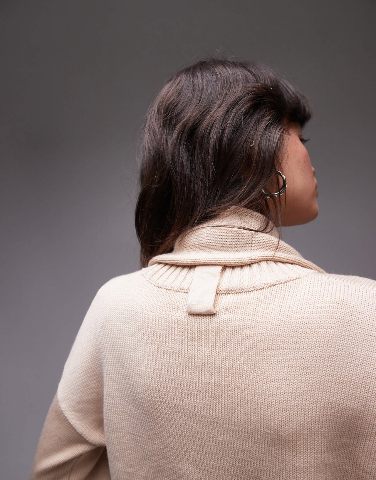 & Other Stories wool knitted scarf sweater in beige - ASOS Sample Sale