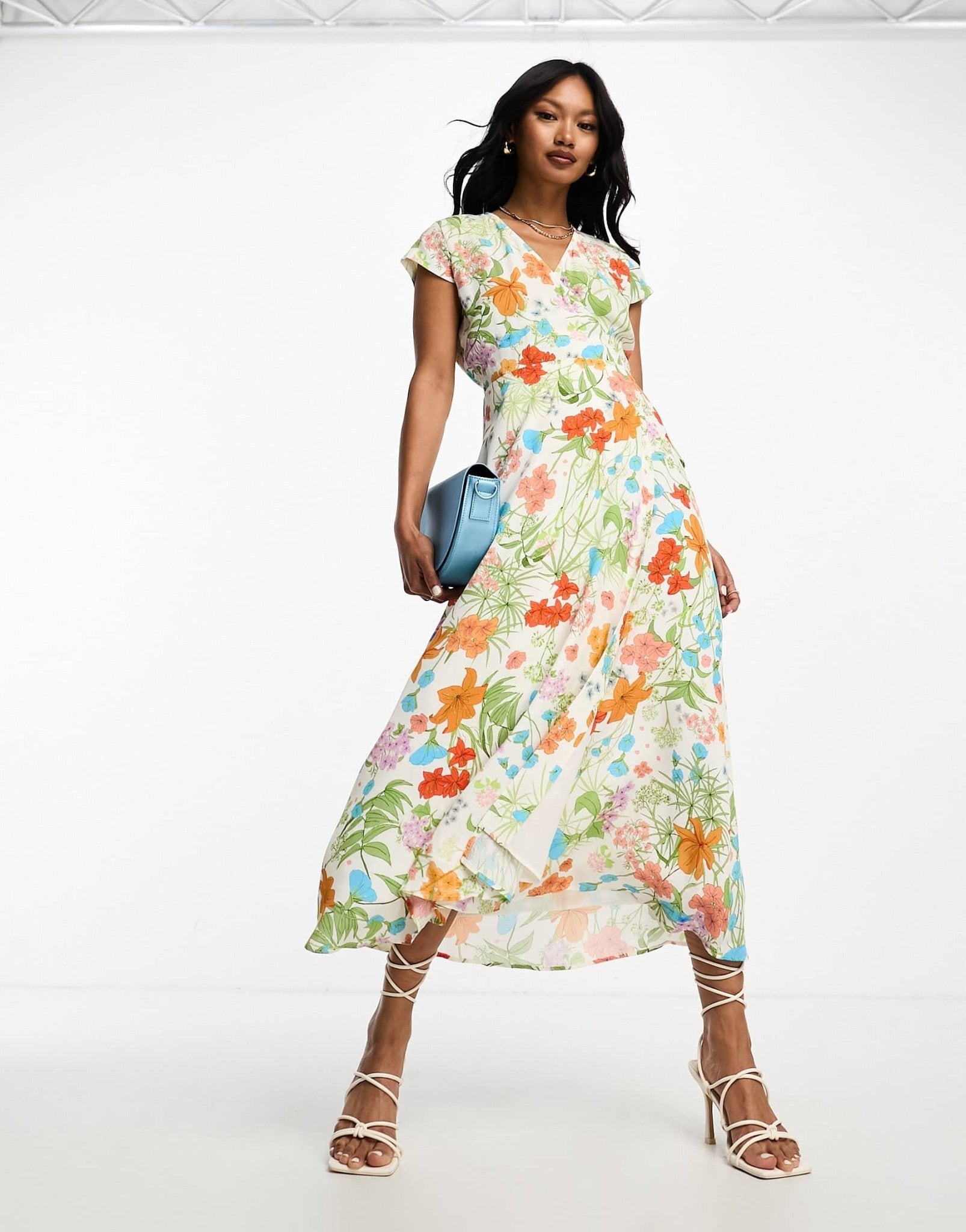 & Other Stories wrap maxi dress in multi floral print - ASOS Sample Sale