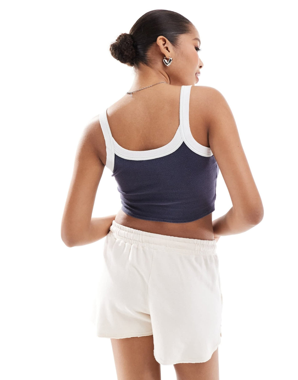 Pacsun mini cropped tank top in navy - ASOS Sample Sale