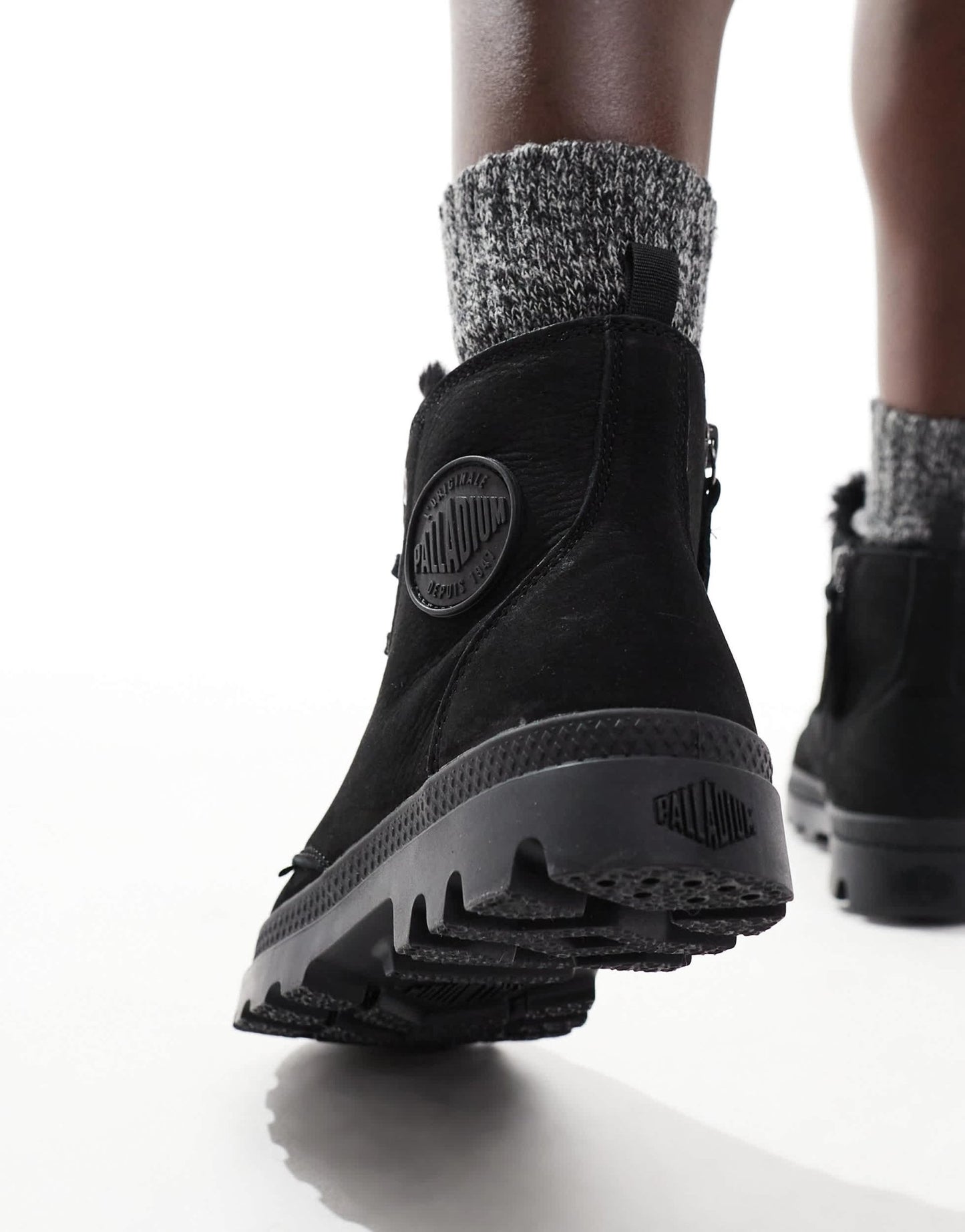 Palladium Pampa HI Zip shoe in black - ASOS Sample Sale