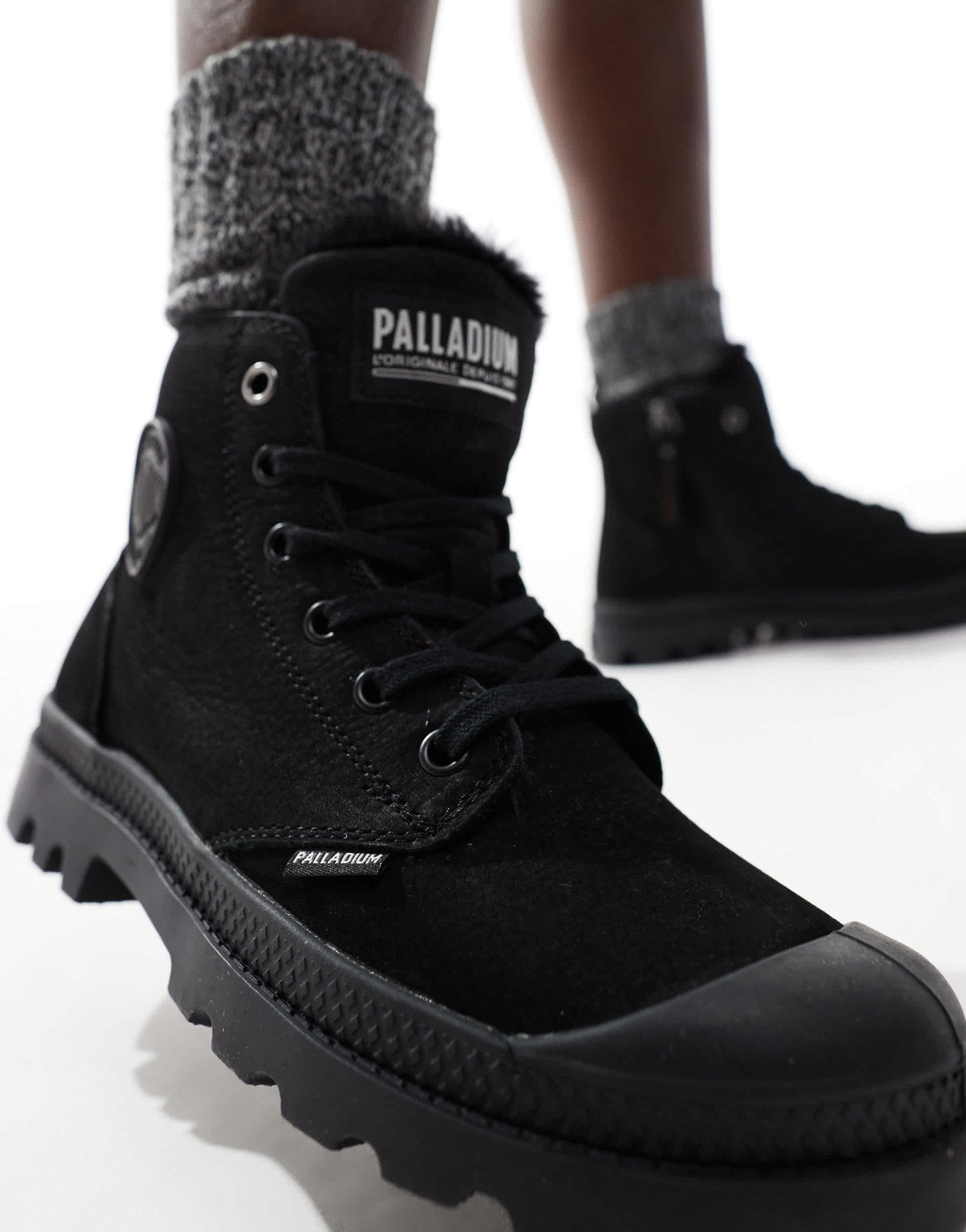 Palladium Pampa HI Zip shoe in black - ASOS Sample Sale