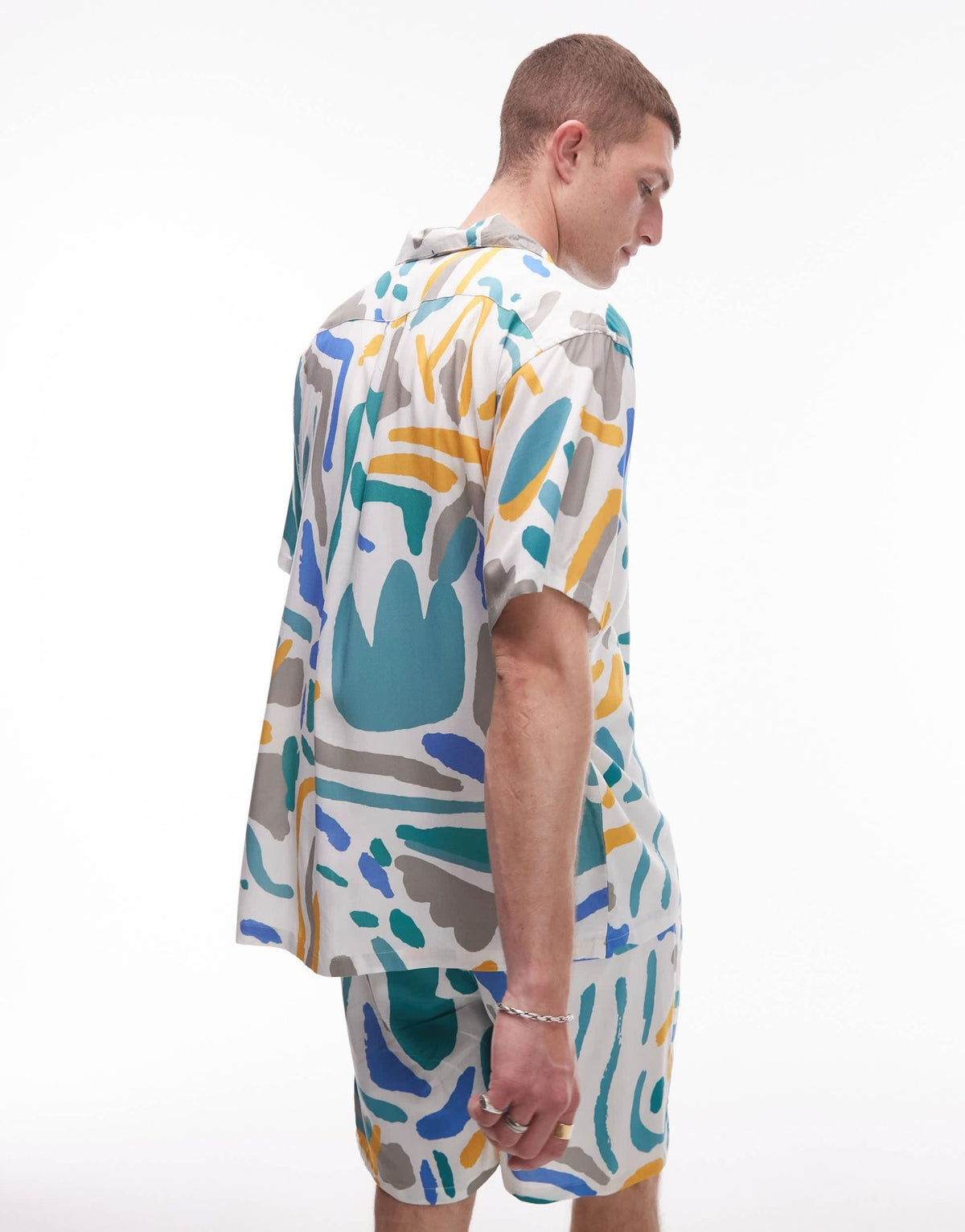 Parlez antigua stroke print shirt co-ord in multi - ASOS Sample Sale