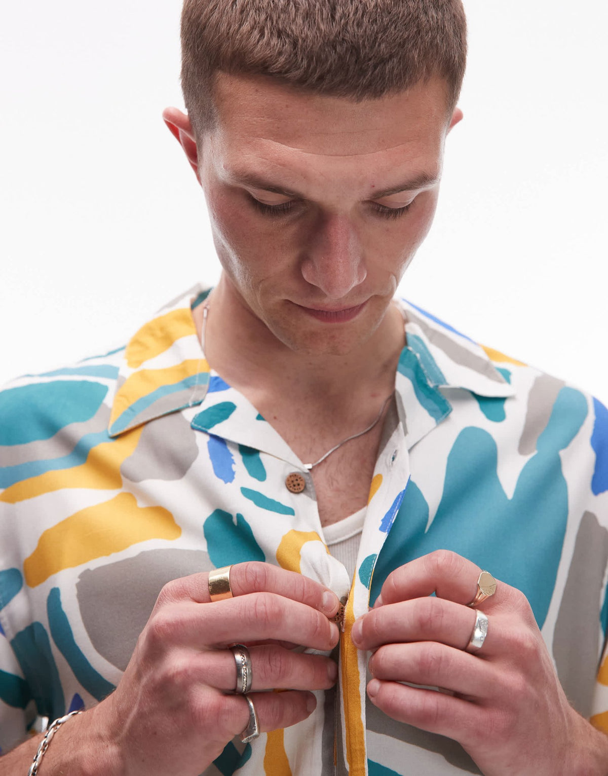 Parlez antigua stroke print shirt co-ord in multi - ASOS Sample Sale