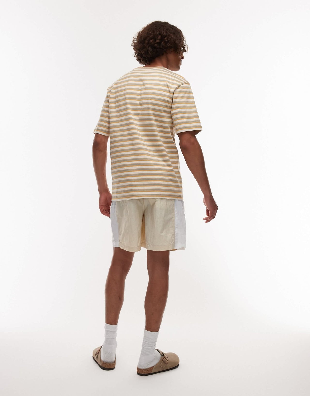Parlez copa contrast panel relaxed shorts in white - ASOS Sample Sale