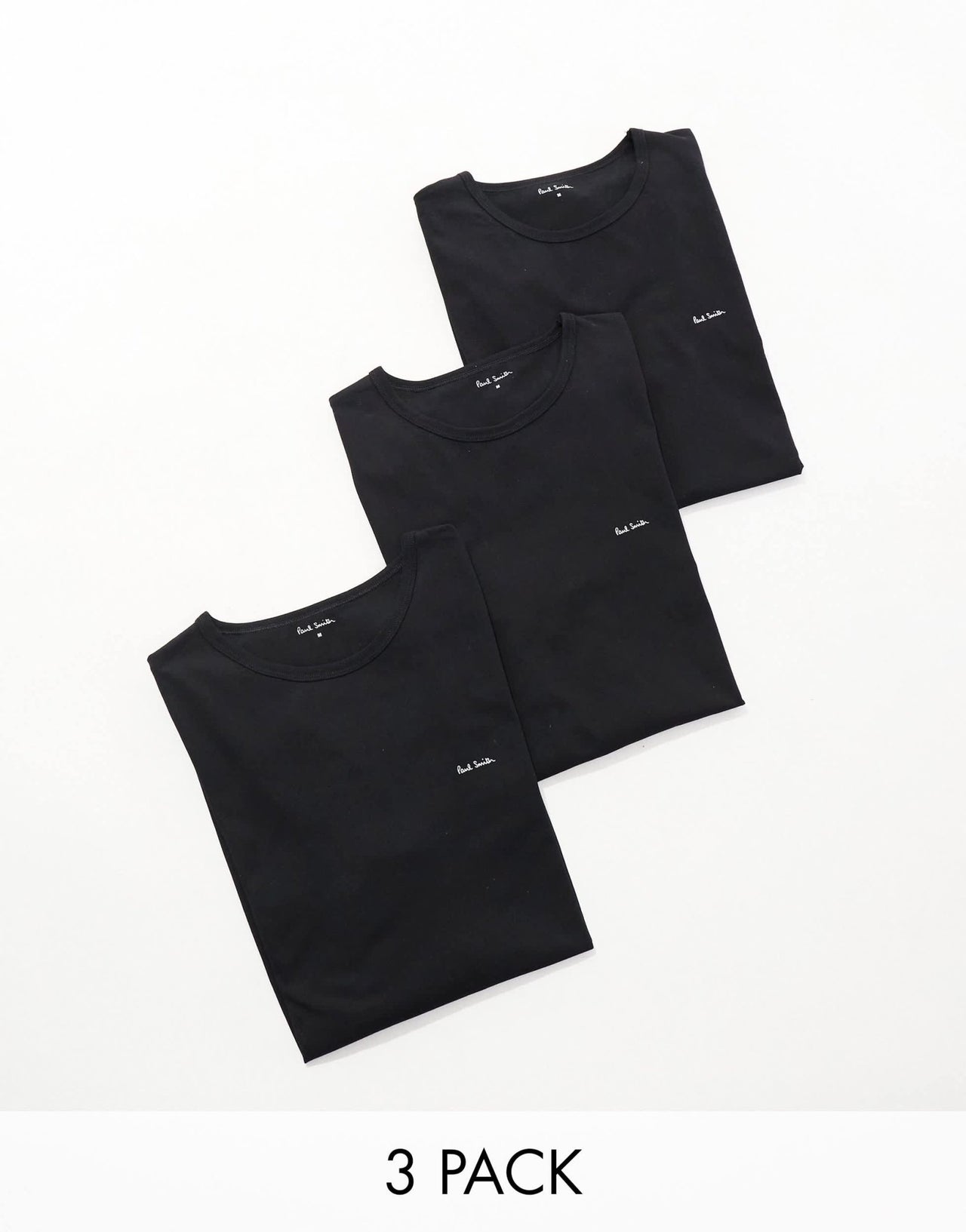 Paul Smith 3 pack loungewear t-shirts with logo in black - ASOS Sample Sale