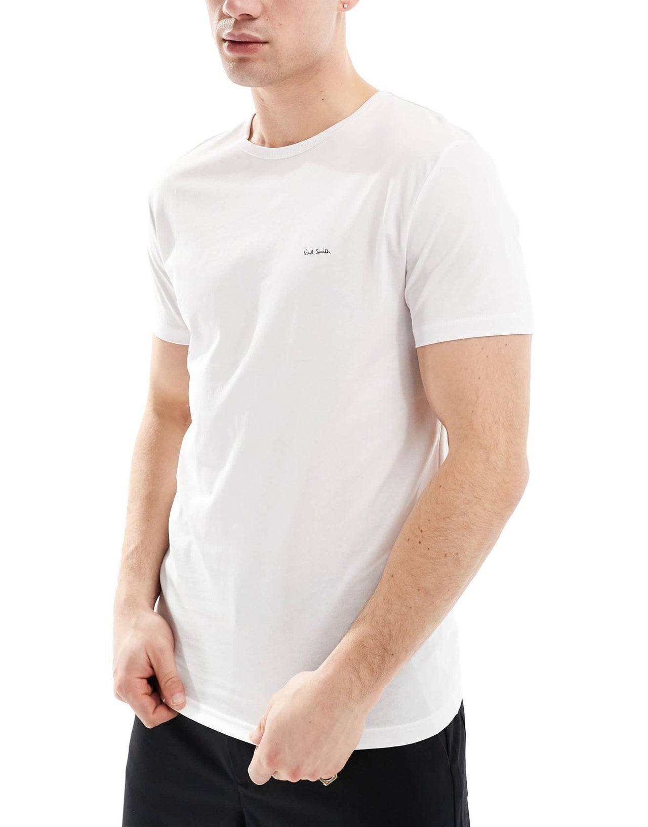 Paul Smith 3 pack loungewear t-shirts with logo in white - ASOS Sample Sale
