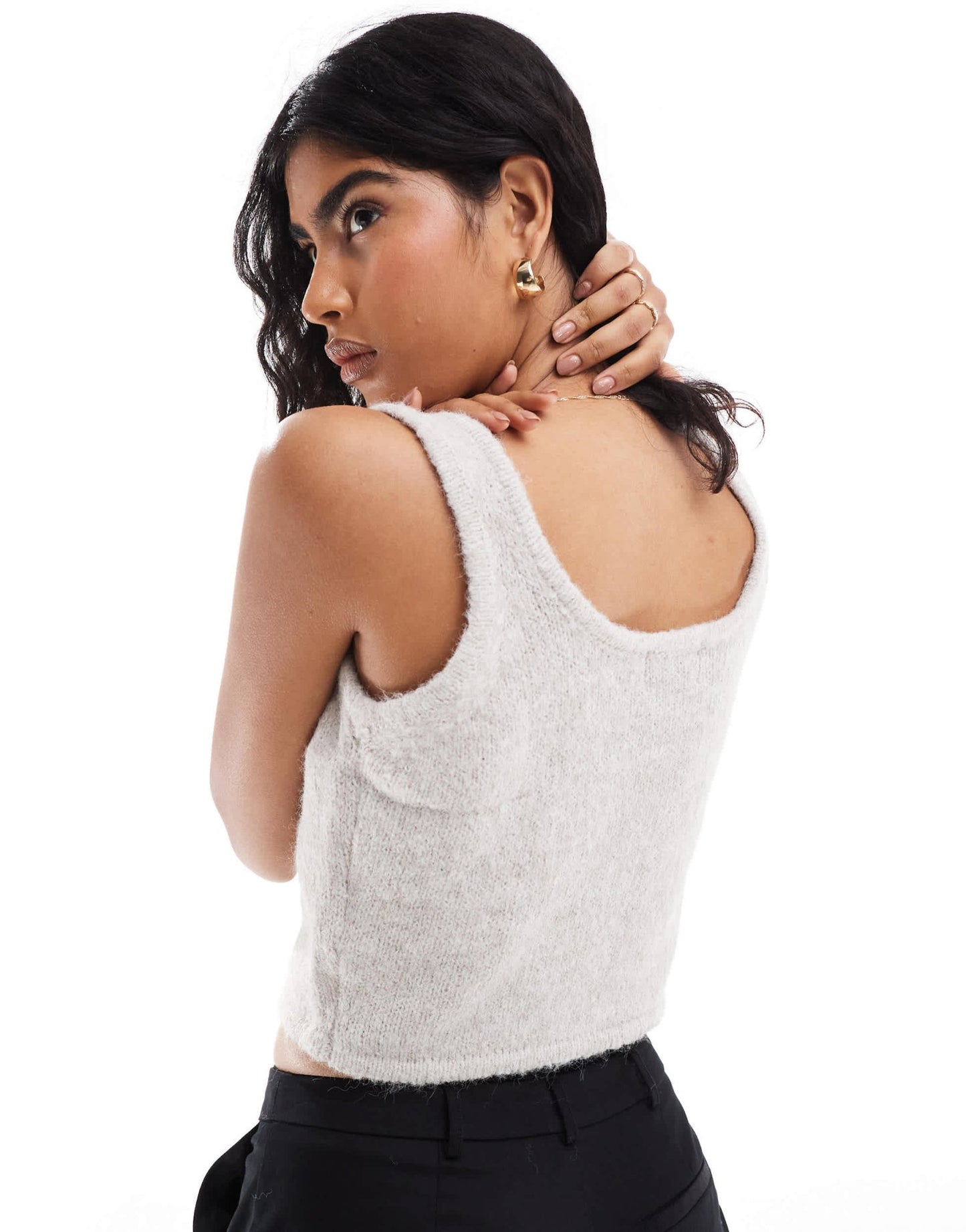 Pieces knitted tank top co - ord in dove grey - ASOS Sample Sale