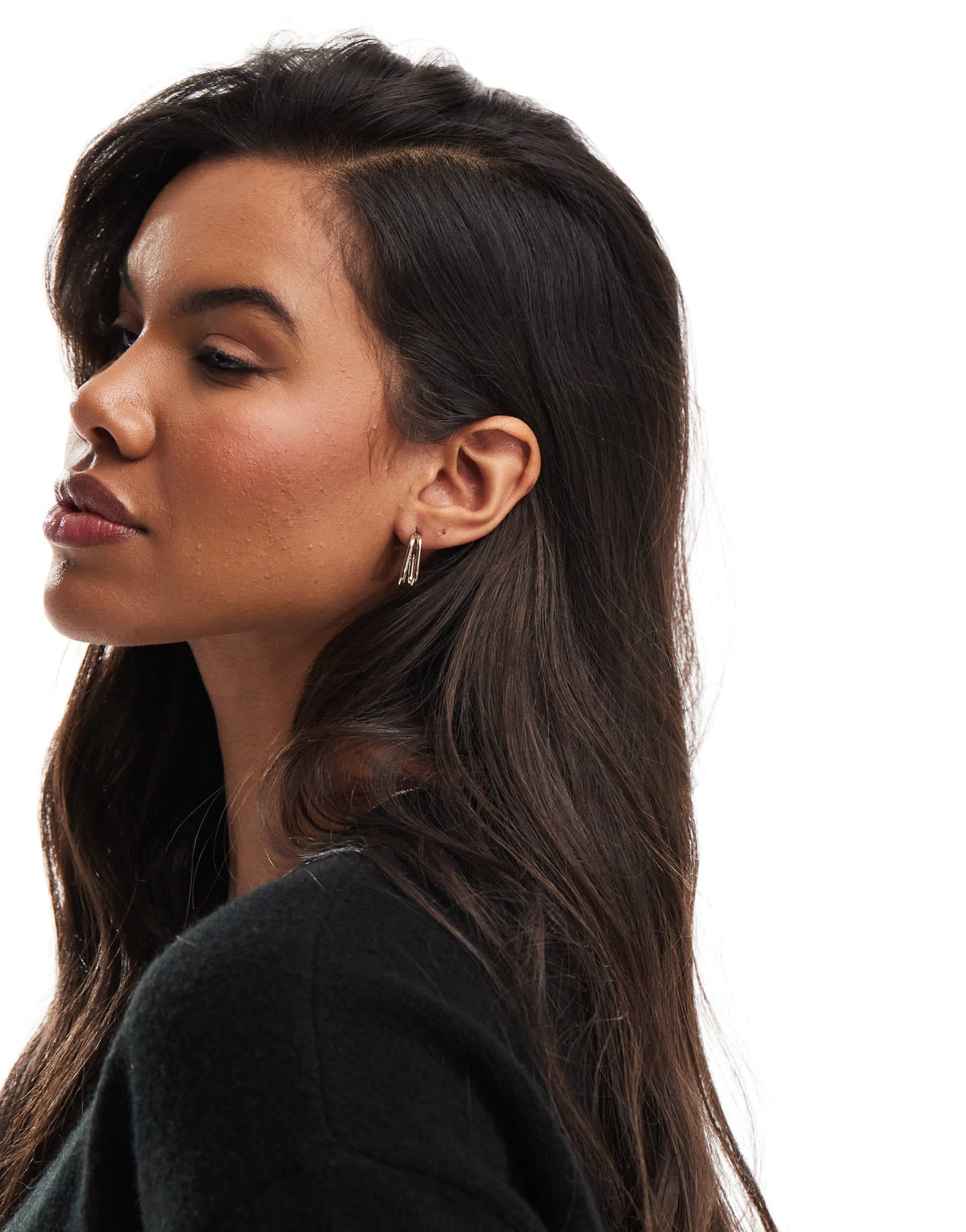 Pieces molten snake stud earrings in gold - ASOS Sample Sale