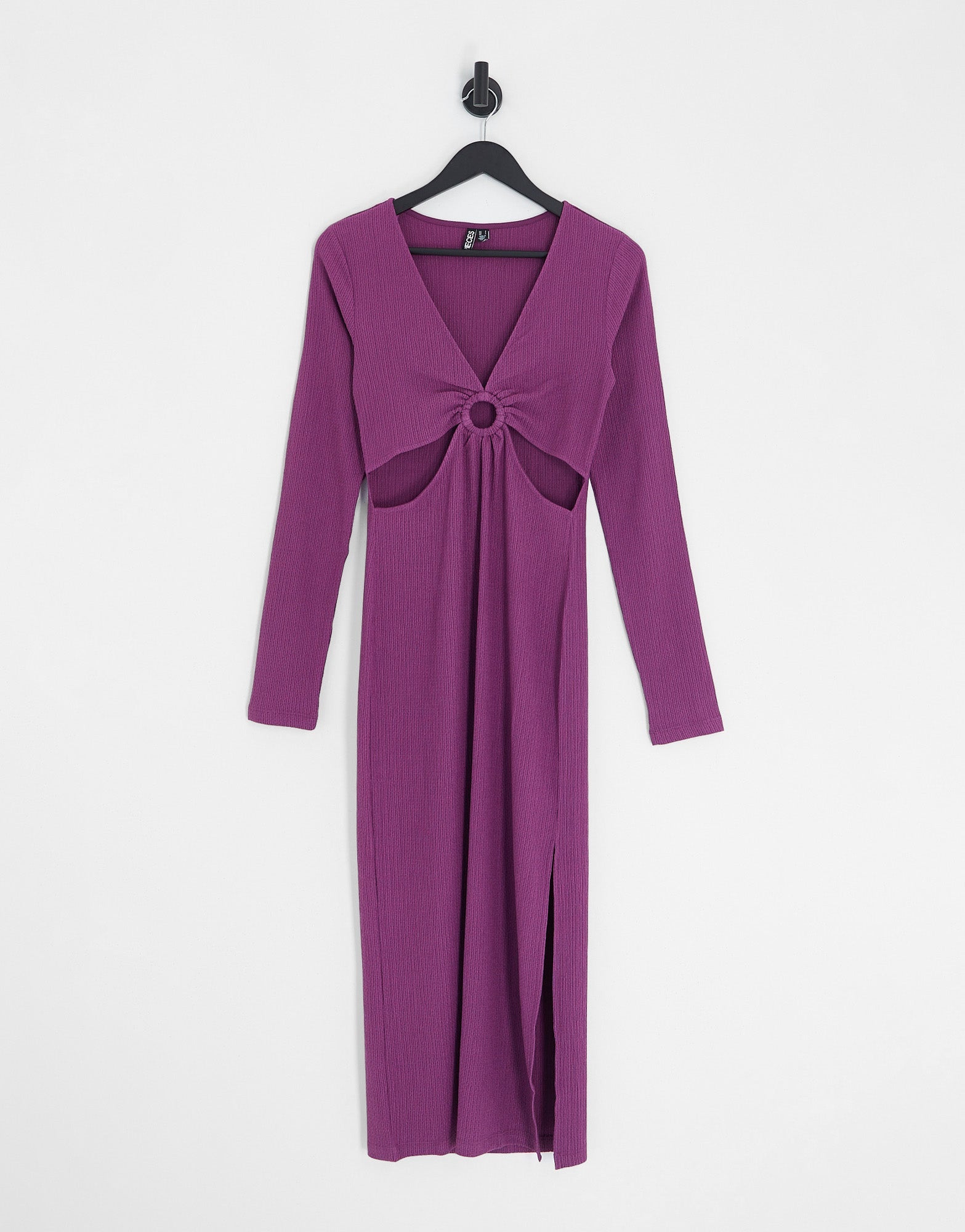 Pieces Tall exclusive cut out ring detail midi dress in purple - ASOS Sample Sale