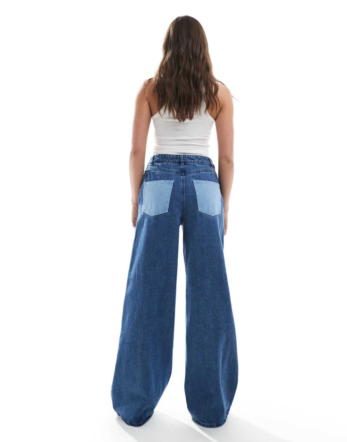 Pieces wide leg western detail jeans co-ord in light blue wash - ASOS Sample Sale