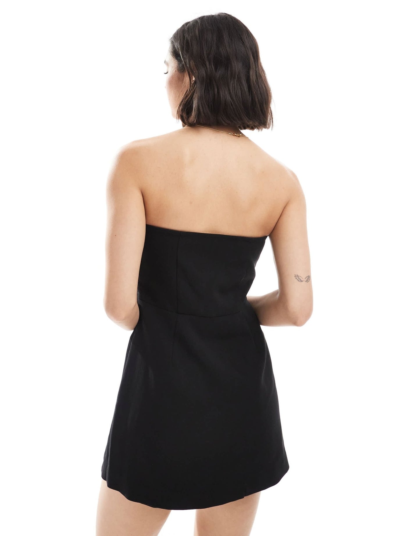 Pimkie bandeau skort mini dress in black - ASOS Sample Sale