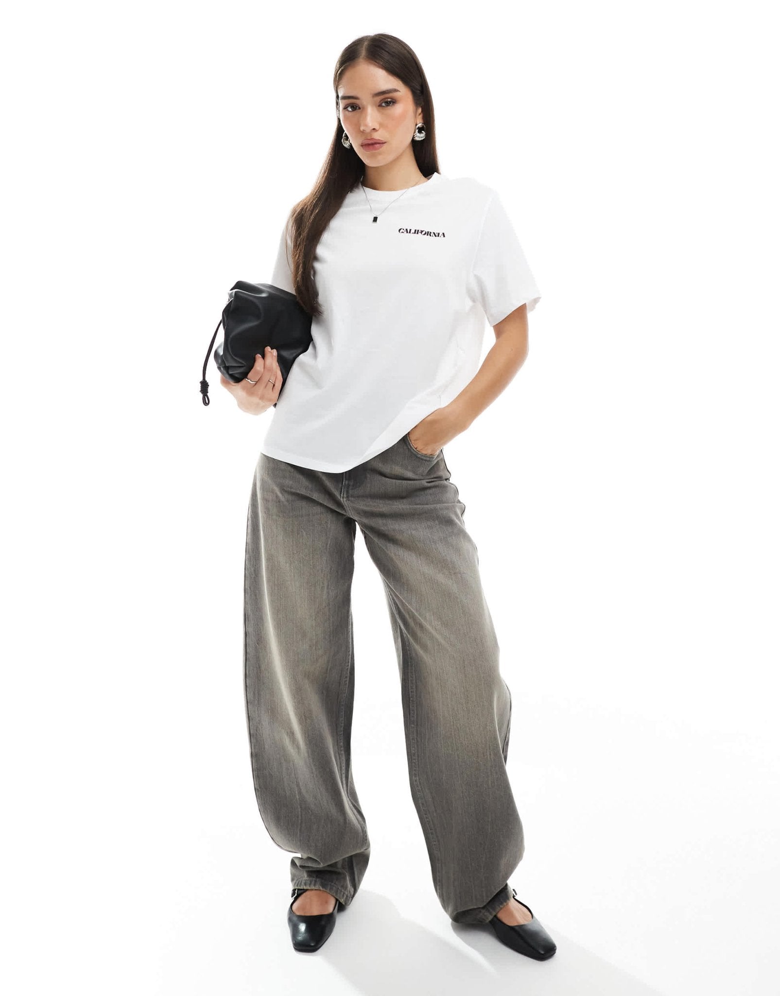 Pimkie California back print t-shirt in white - ASOS Sample Sale