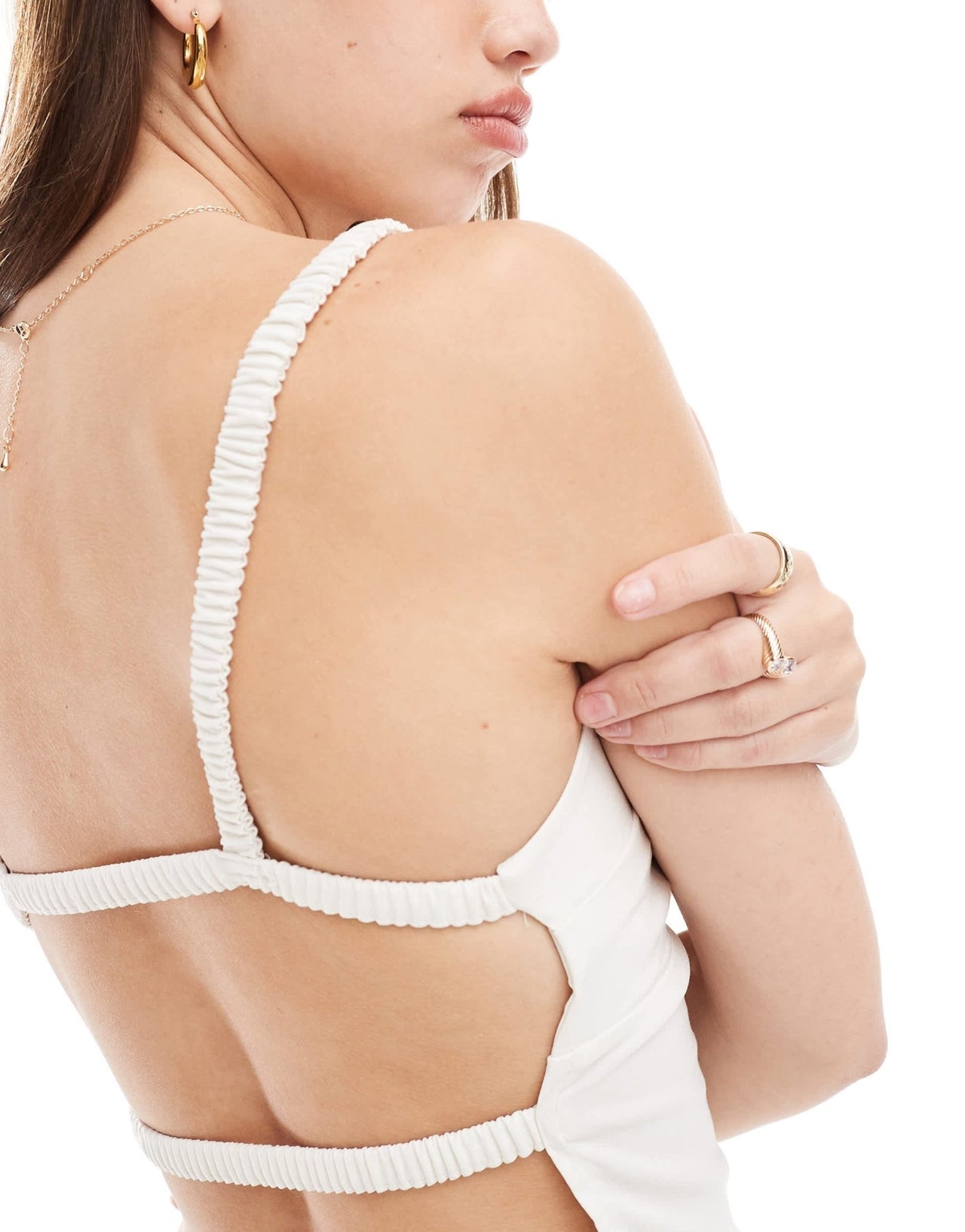 Pimkie cami strappy back top in white - ASOS Sample Sale