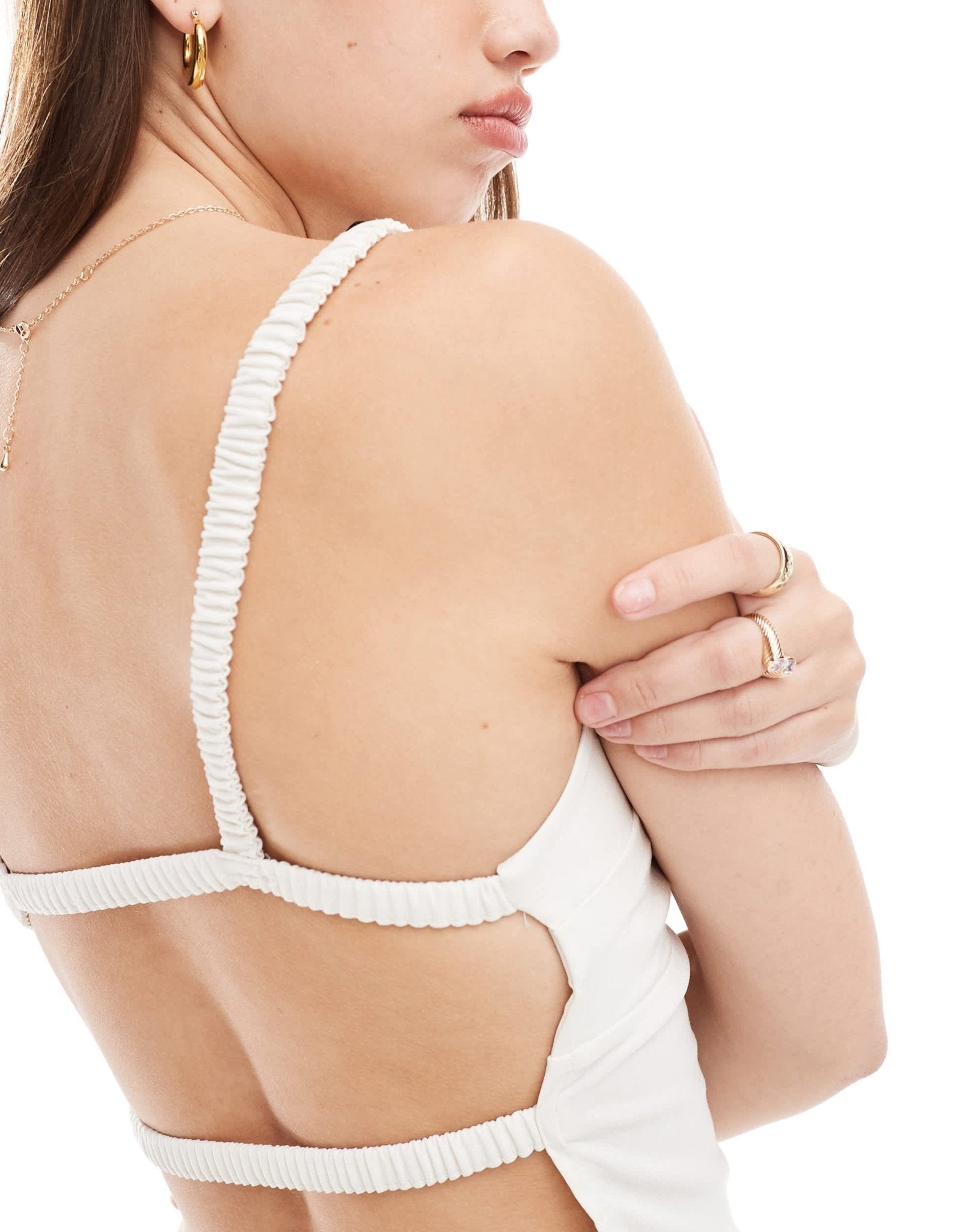 Pimkie cami strappy back top in white - ASOS Sample Sale