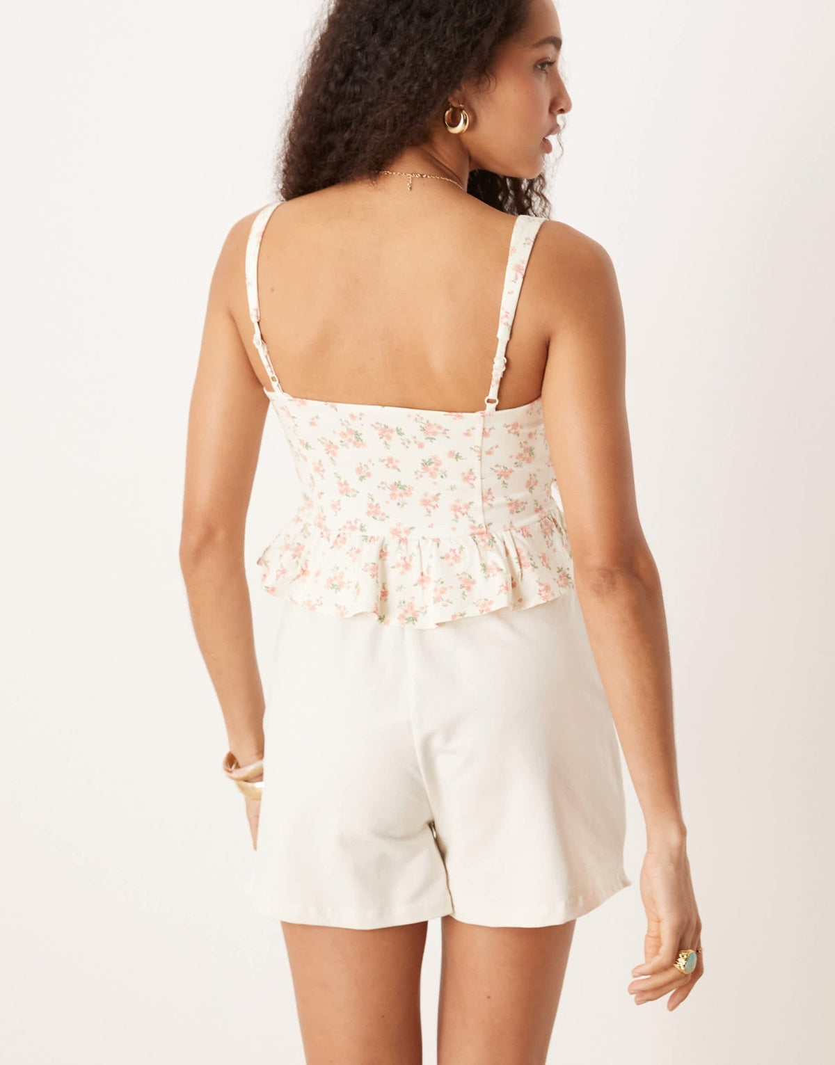 Pimkie drawstring waist sweat shorts in cream - ASOS Sample Sale