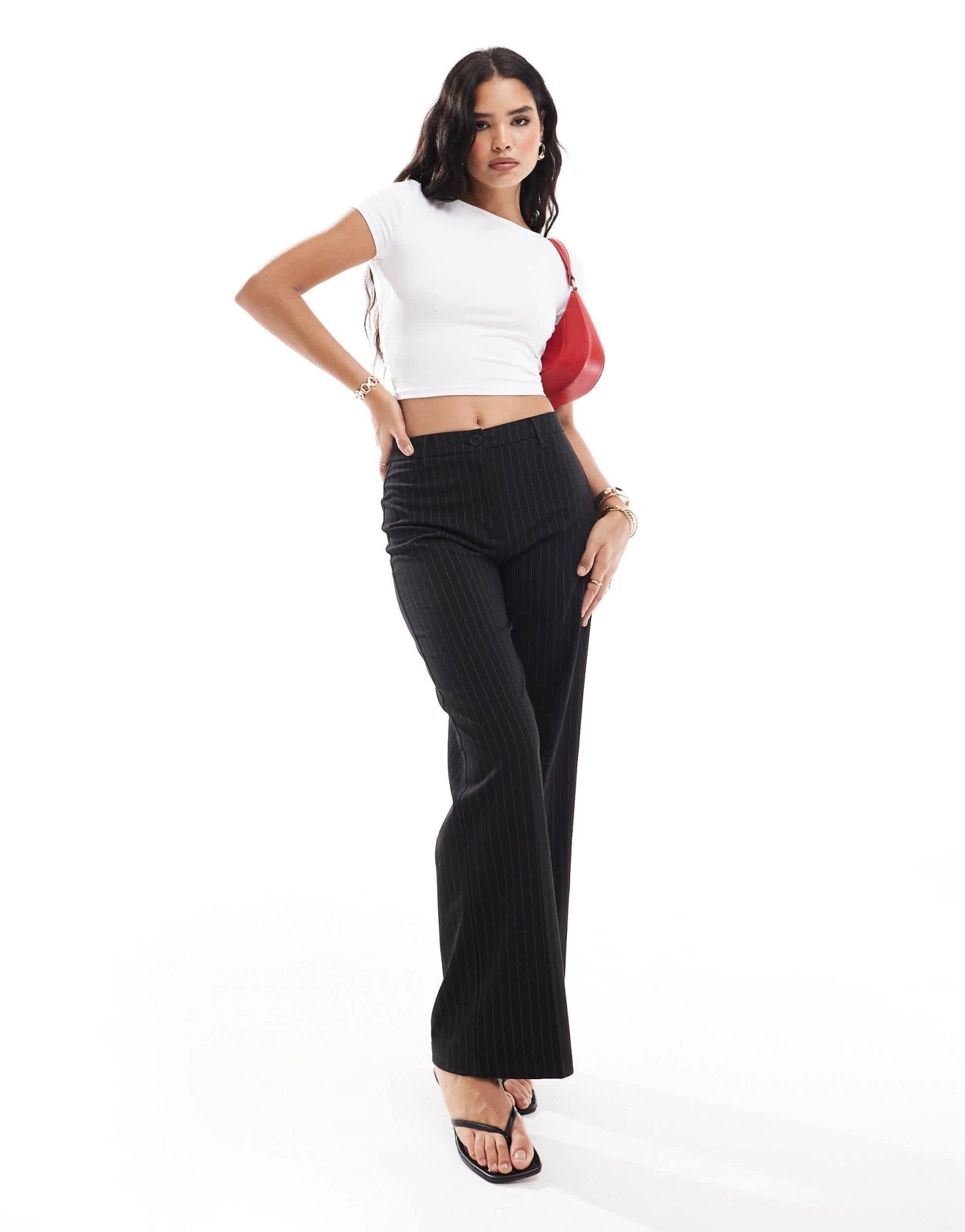 Pimkie slinky open clasp back top in white - ASOS Sample Sale