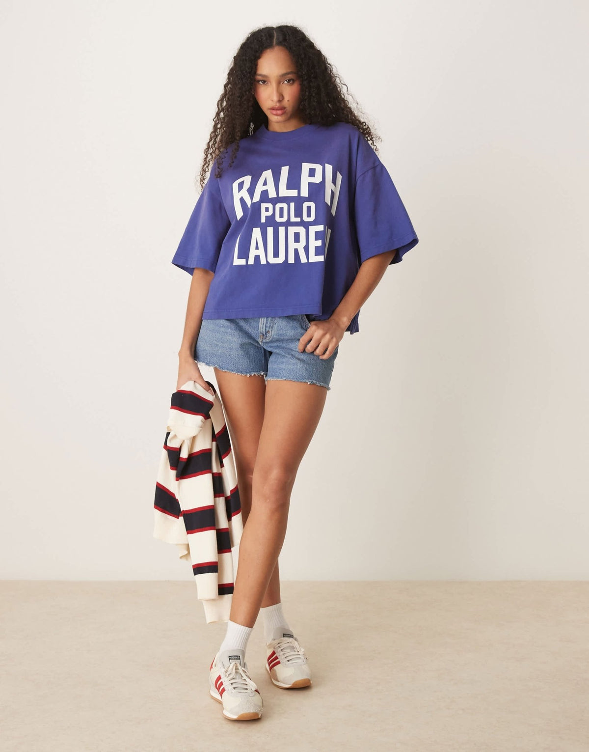 Polo Ralph Lauren boxy fit logo t-shirt in blue - ASOS Sample Sale