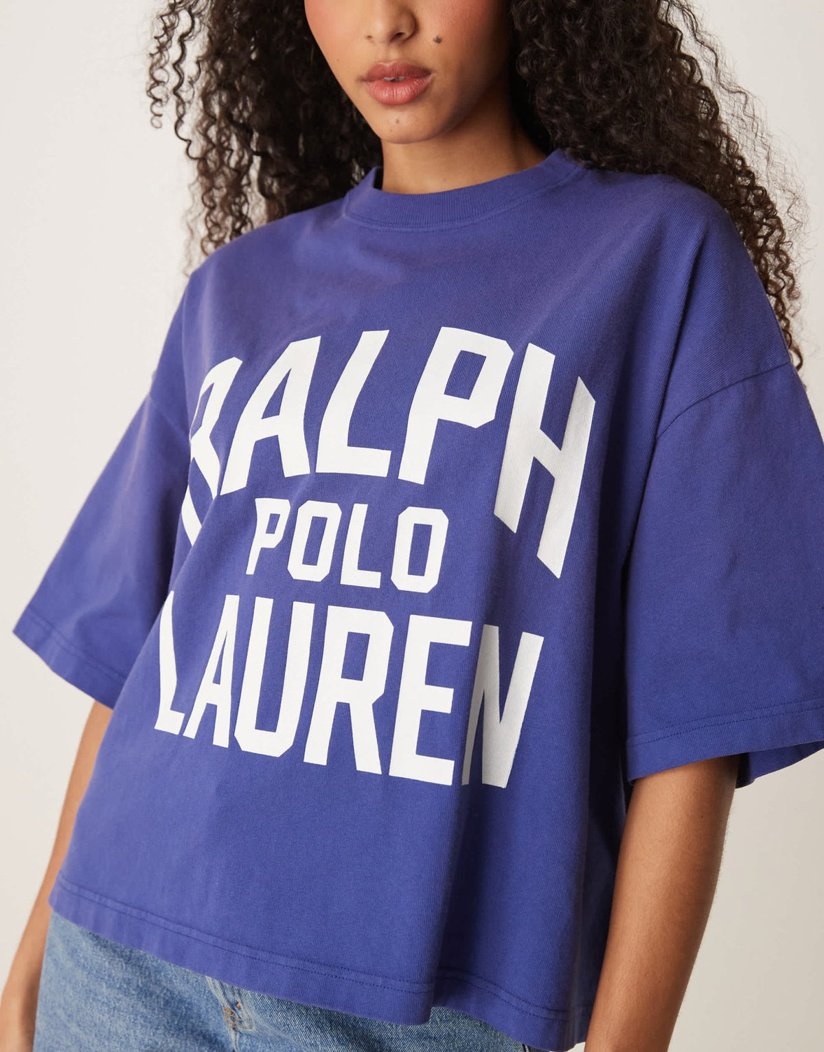 Polo Ralph Lauren boxy fit logo t-shirt in blue - ASOS Sample Sale