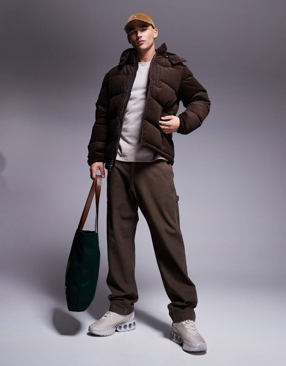 Polo Ralph Lauren detatchable hood cord down puffer jacket in brown - ASOS Sample Sale
