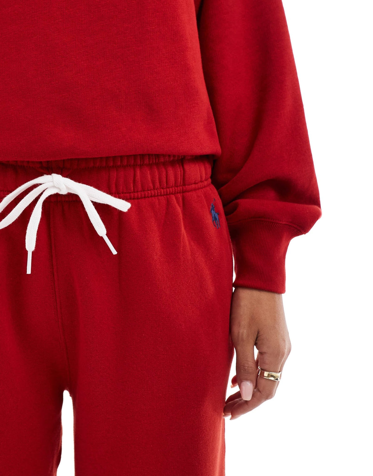 Polo Ralph Lauren icon logo cuffed joggers in red - ASOS Sample Sale