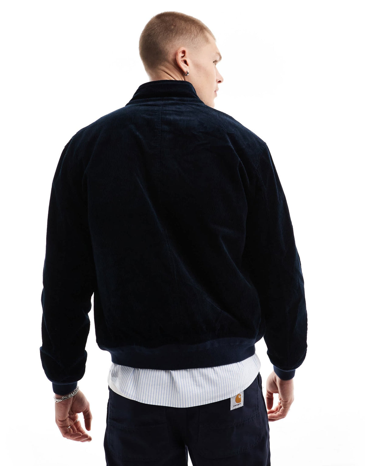 Polo Ralph Lauren icon logo lined cord shirt jacket in navy - ASOS Sample Sale