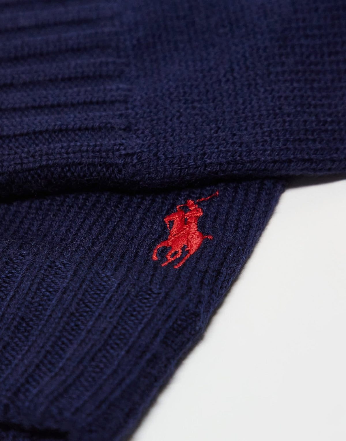 Polo Ralph Lauren icon logo merino wool knit gloves in navy - ASOS Sample Sale