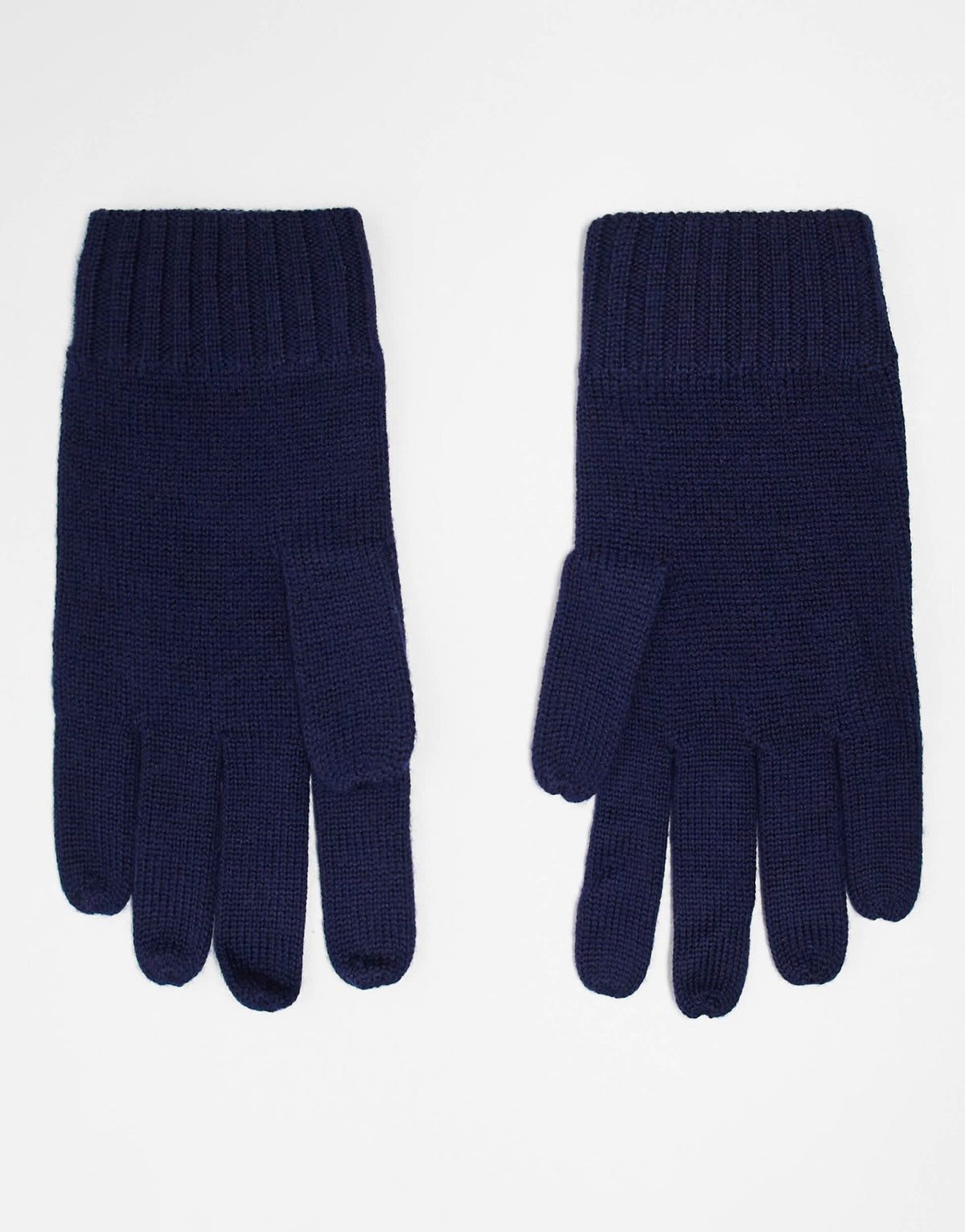 Polo Ralph Lauren icon logo merino wool knit gloves in navy - ASOS Sample Sale