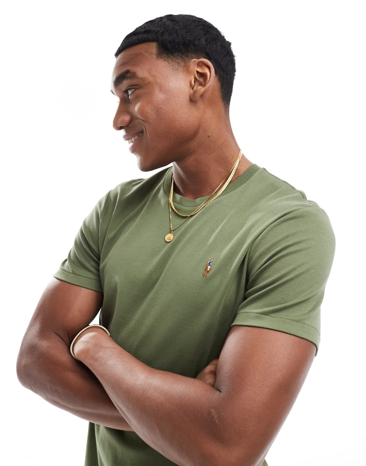 Polo Ralph Lauren icon logo pima cotton t-shirt in green - ASOS Sample Sale