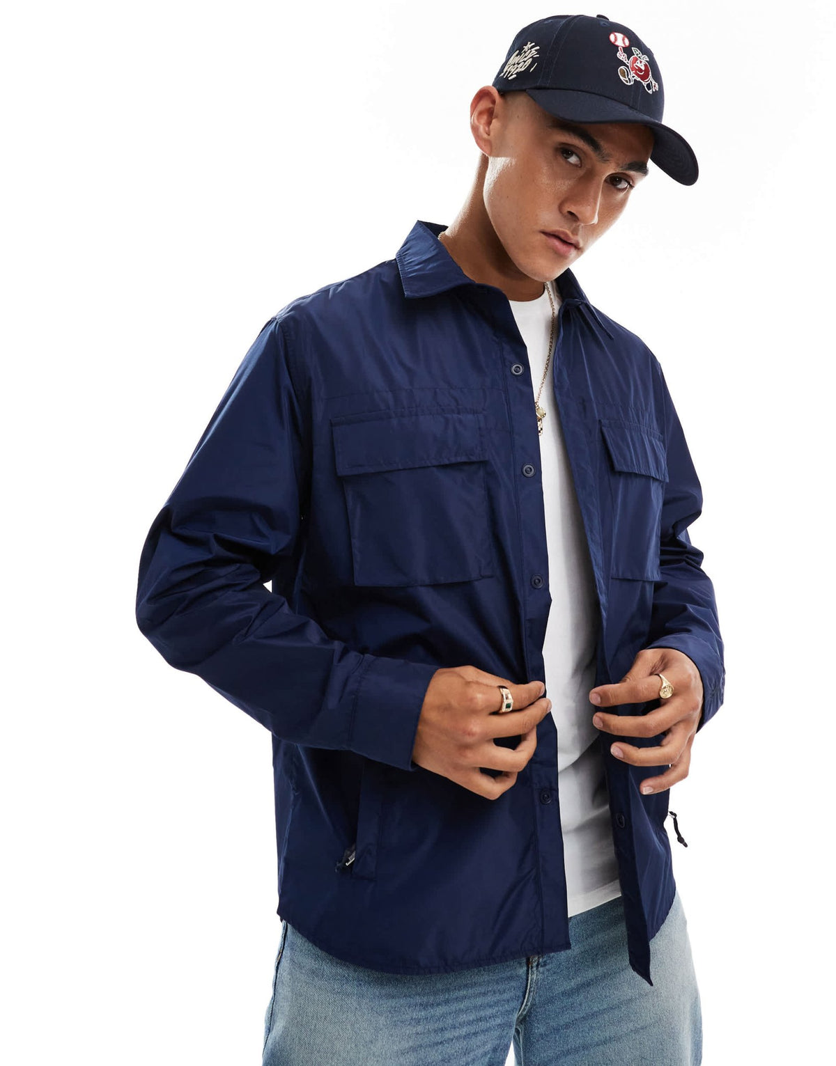 Polo Ralph Lauren lined shirt jacket in navy - ASOS Sample Sale
