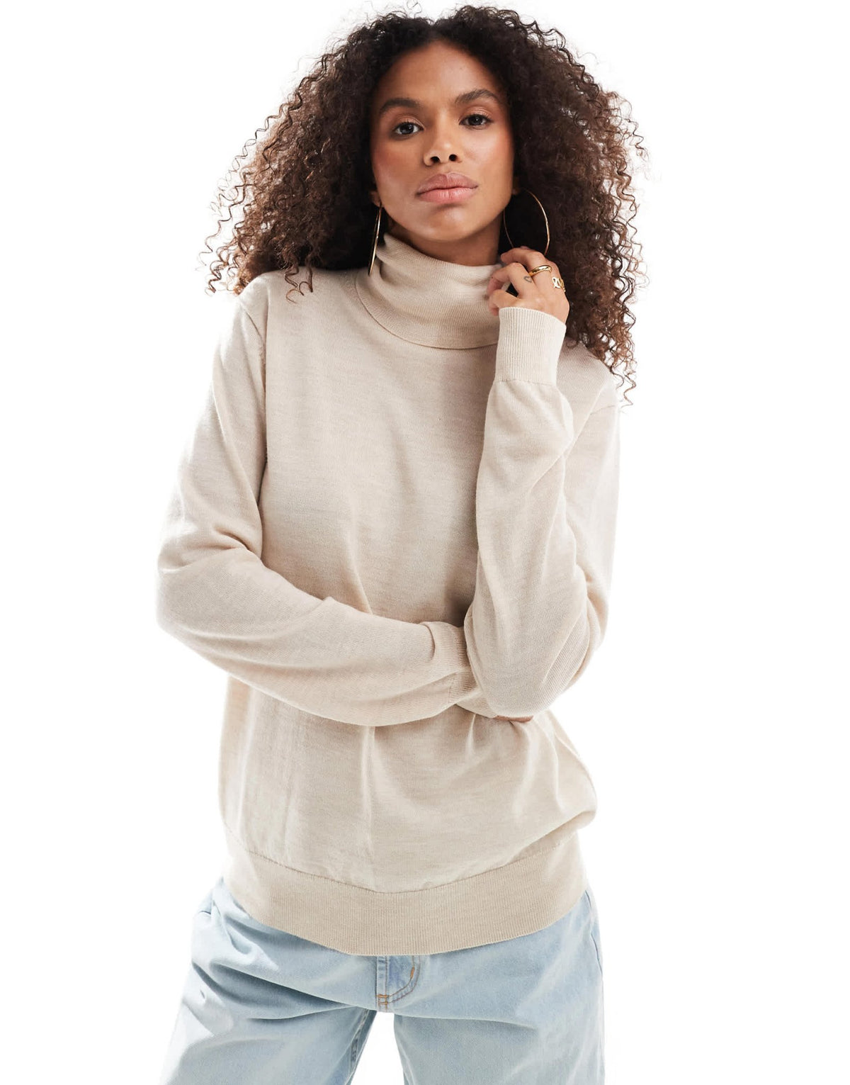 Polo Ralph Lauren roll neck knit jumper in cream - ASOS Sample Sale