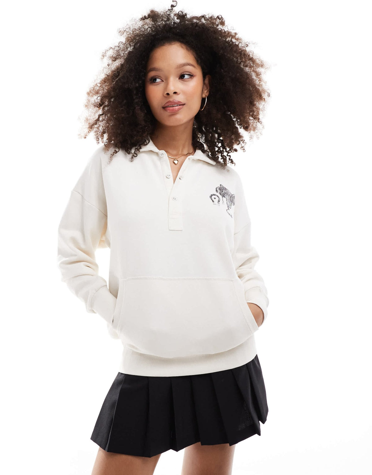 Polo Ralph Lauren rugby polo with heritage logo in cream - ASOS Sample Sale
