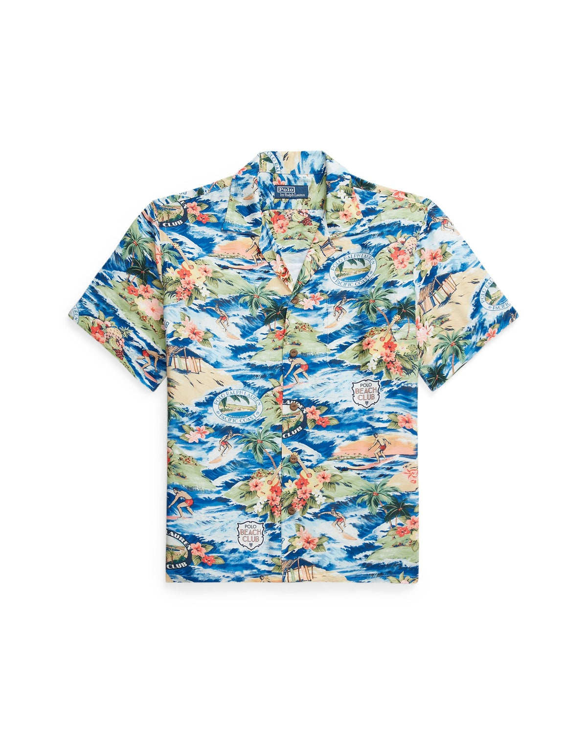 Polo Ralph Lauren short sleeve revere collar surf scenic print rayon shirt classic fit in multi - ASOS Sample Sale