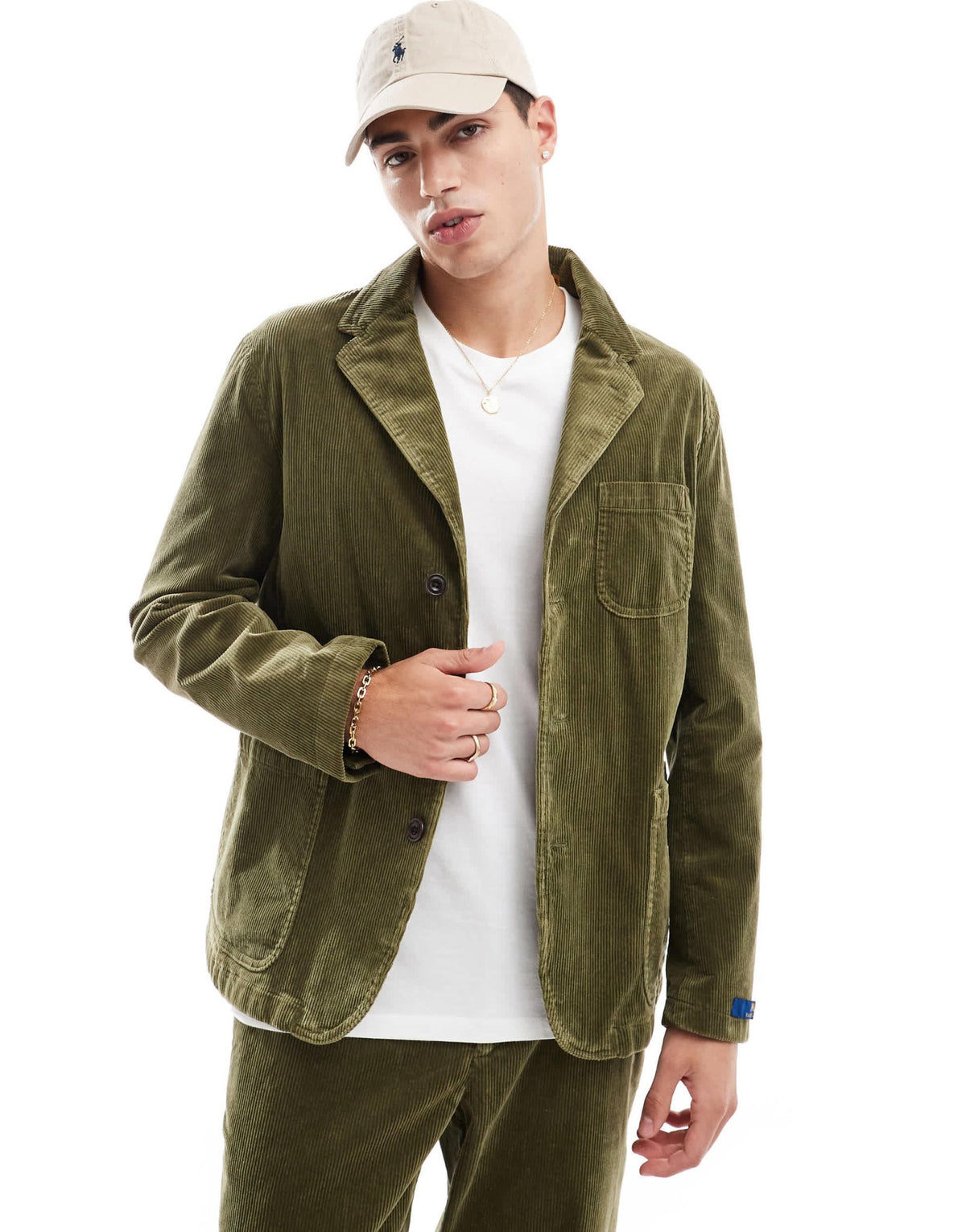 Polo Ralph Lauren single breasted tailored cord blazer in olive green CO-ORD - ASOS Sample Sale