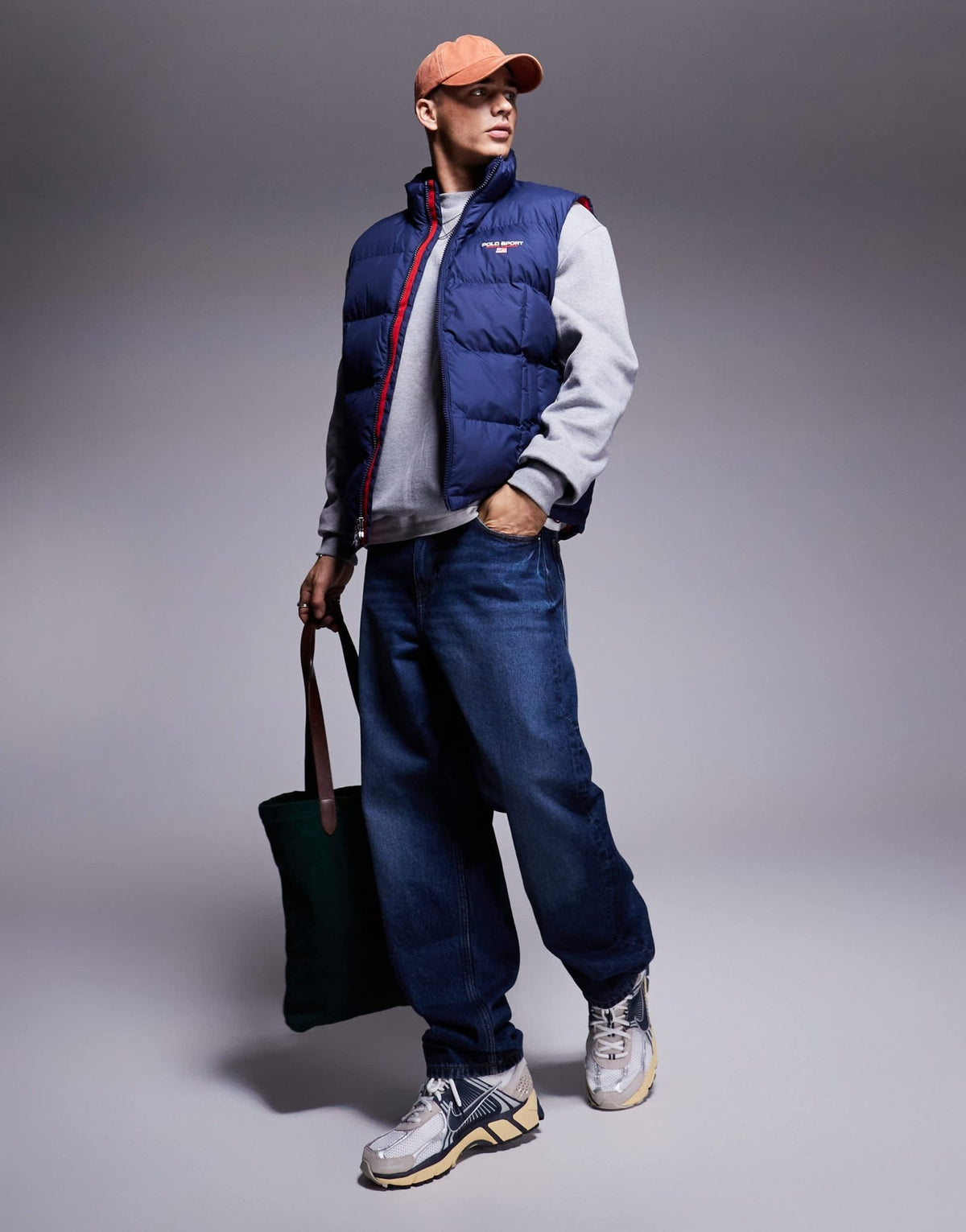 Polo Ralph Lauren Sport Capsule logo puffer gilet in navy - ASOS Sample Sale