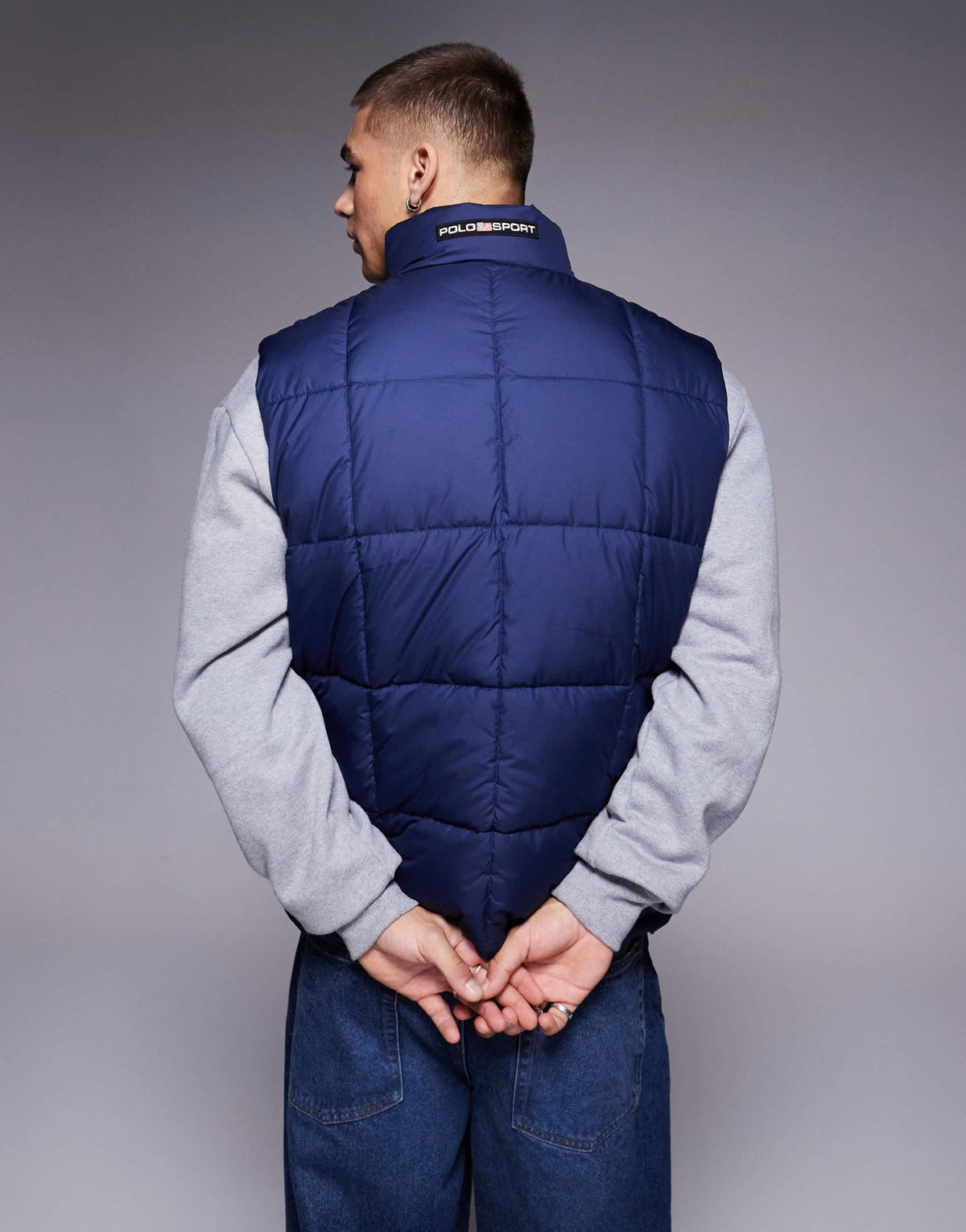 Polo Ralph Lauren Sport Capsule logo puffer gilet in navy - ASOS Sample Sale