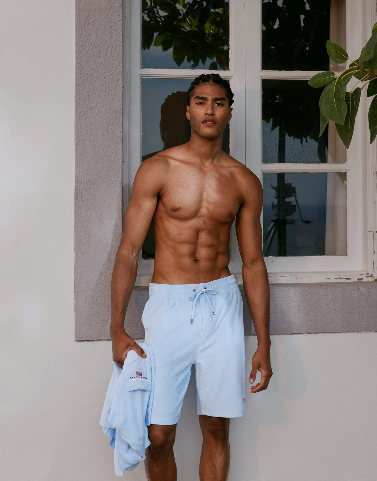 Polo Ralph Lauren Sport capsule unisex small logo lightweight cotton terry shorts in light blue CO-ORD - ASOS Sample Sale