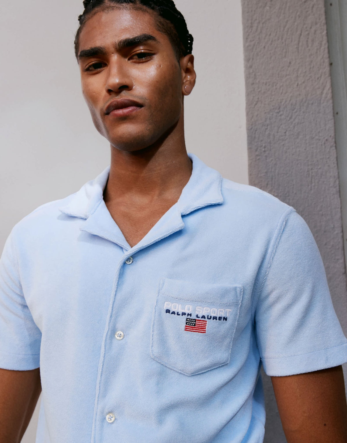 Polo Ralph Lauren Sport capsule unisex terry shirt in light blue CO-ORD - ASOS Sample Sale