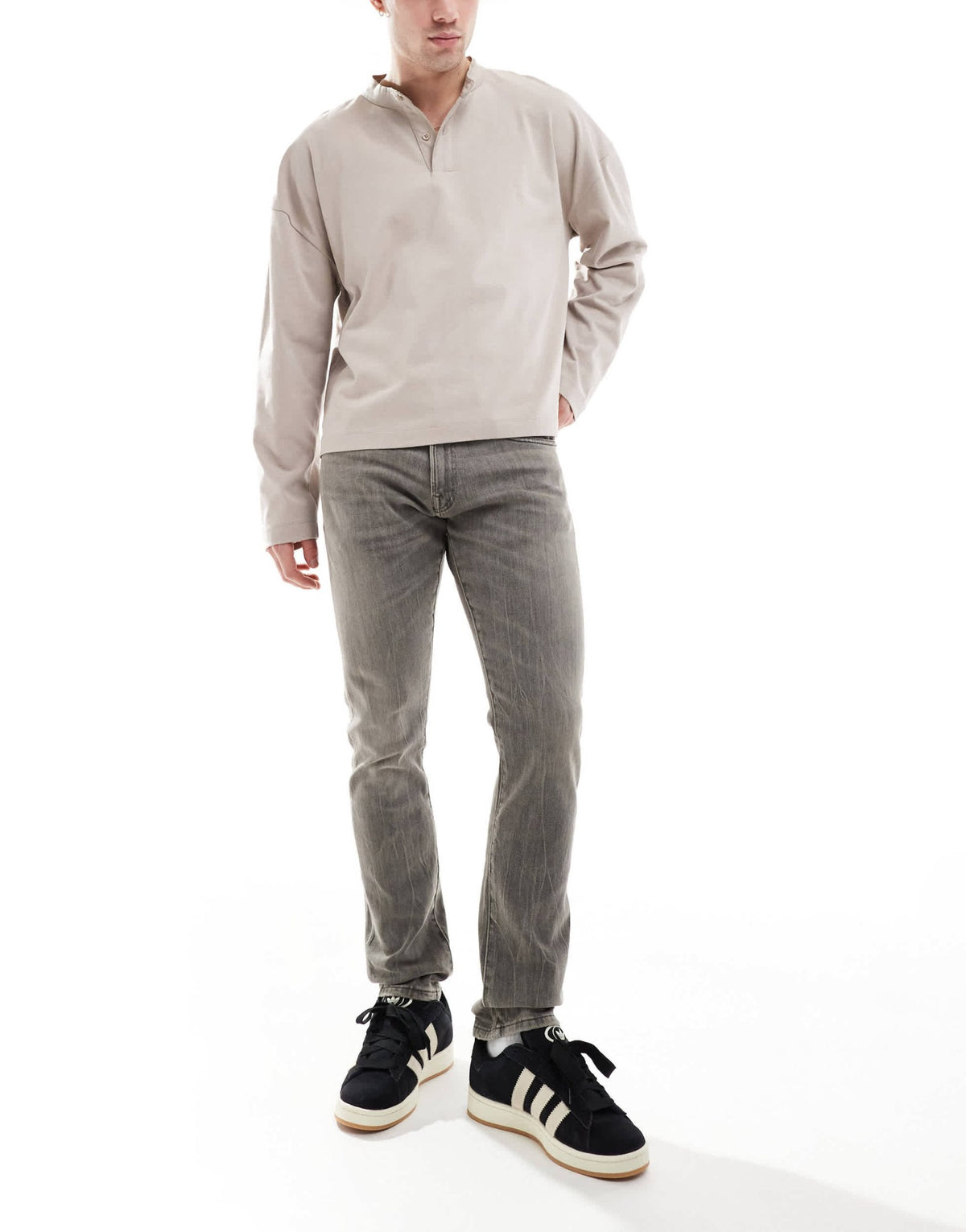 Polo Ralph Lauren Sullivan icon logo slim fit jeans in washed grey - ASOS Sample Sale