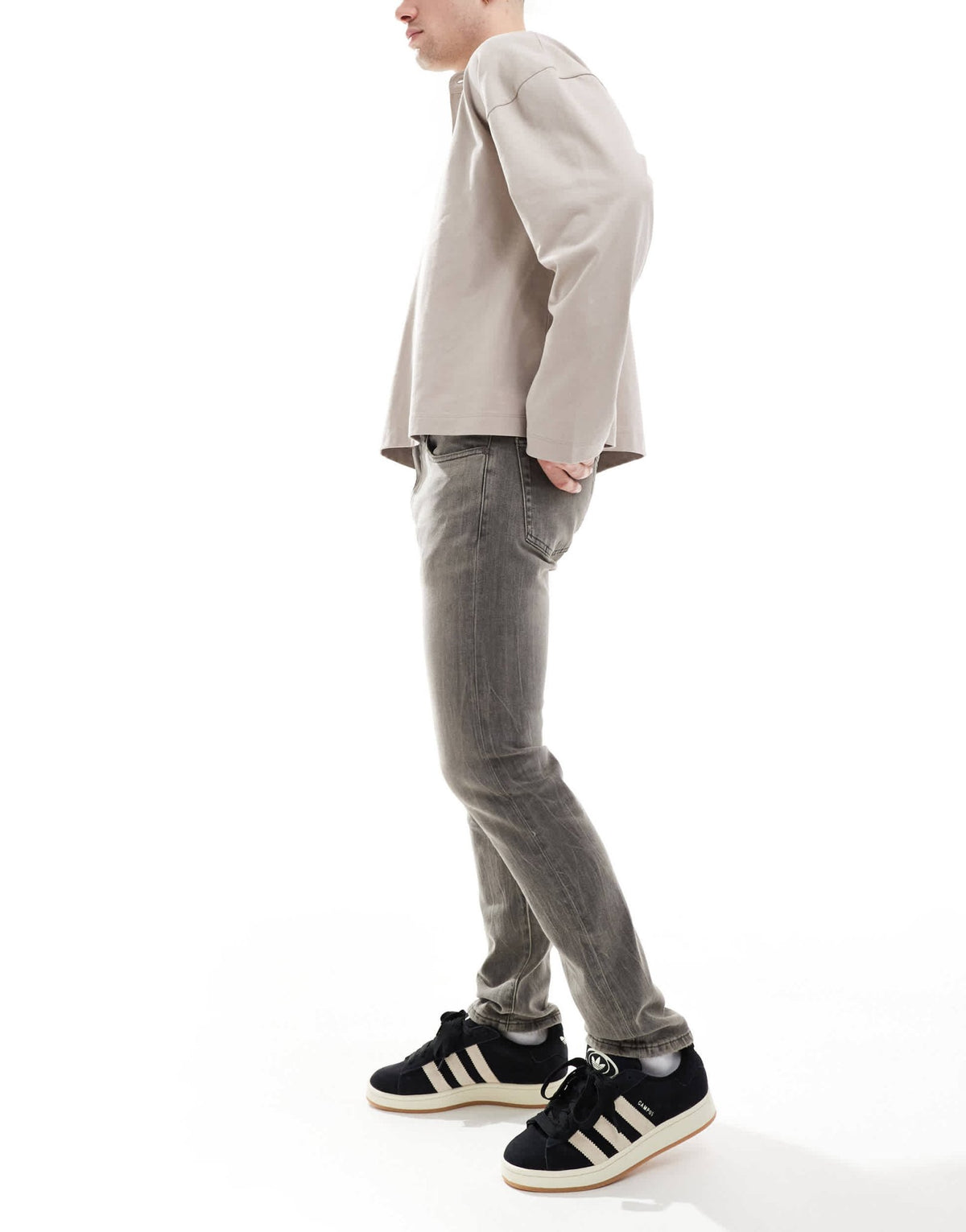 Polo Ralph Lauren Sullivan icon logo slim fit jeans in washed grey - ASOS Sample Sale