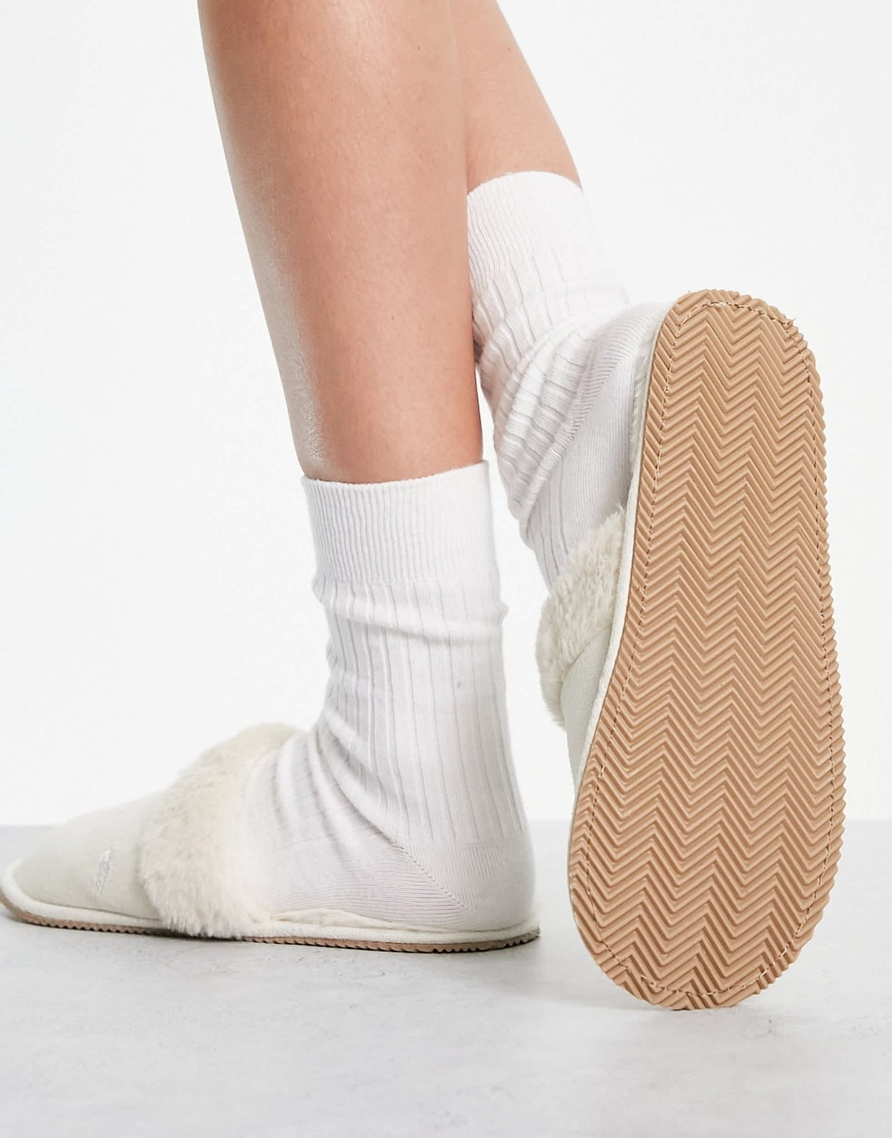 Polo Ralph Lauren summit scruff II mule slipper in beige - ASOS Sample Sale