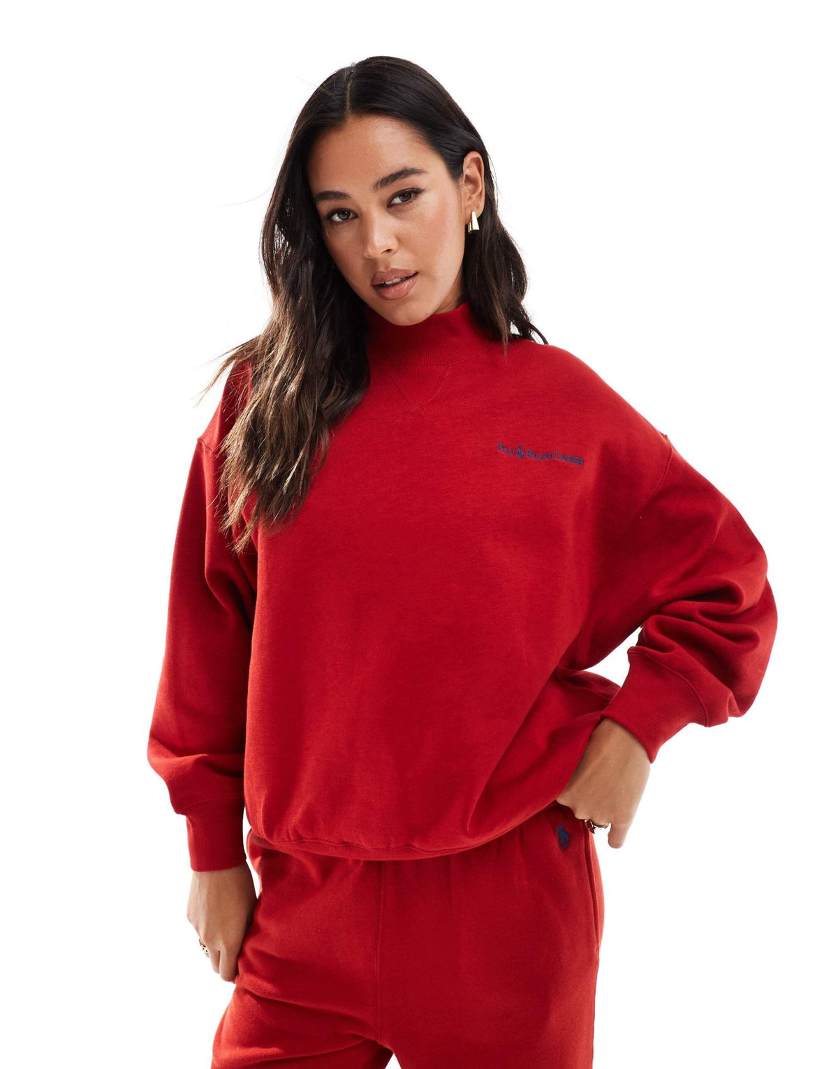 Polo Ralph Lauren sweatshirt with small logo in red - ASOS Sample Sale