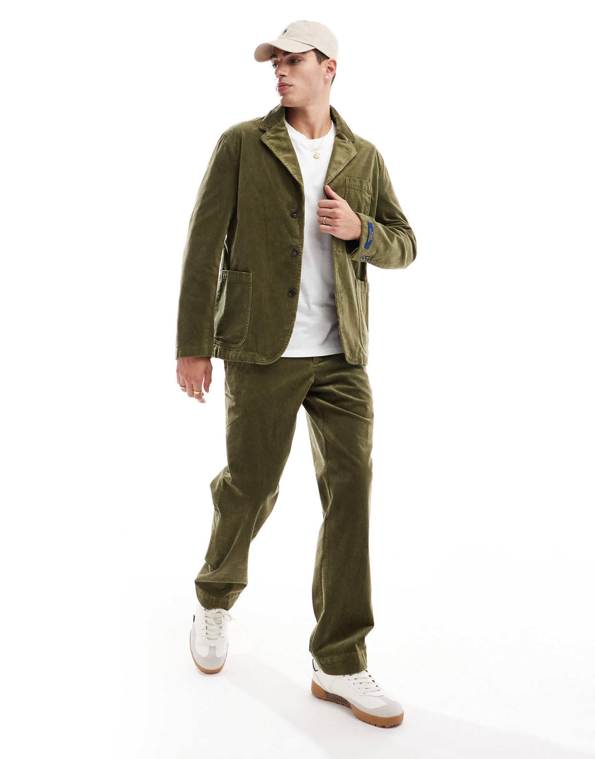 Polo Ralph Lauren tailored cord trousers in olive green CO-ORD - ASOS Sample Sale